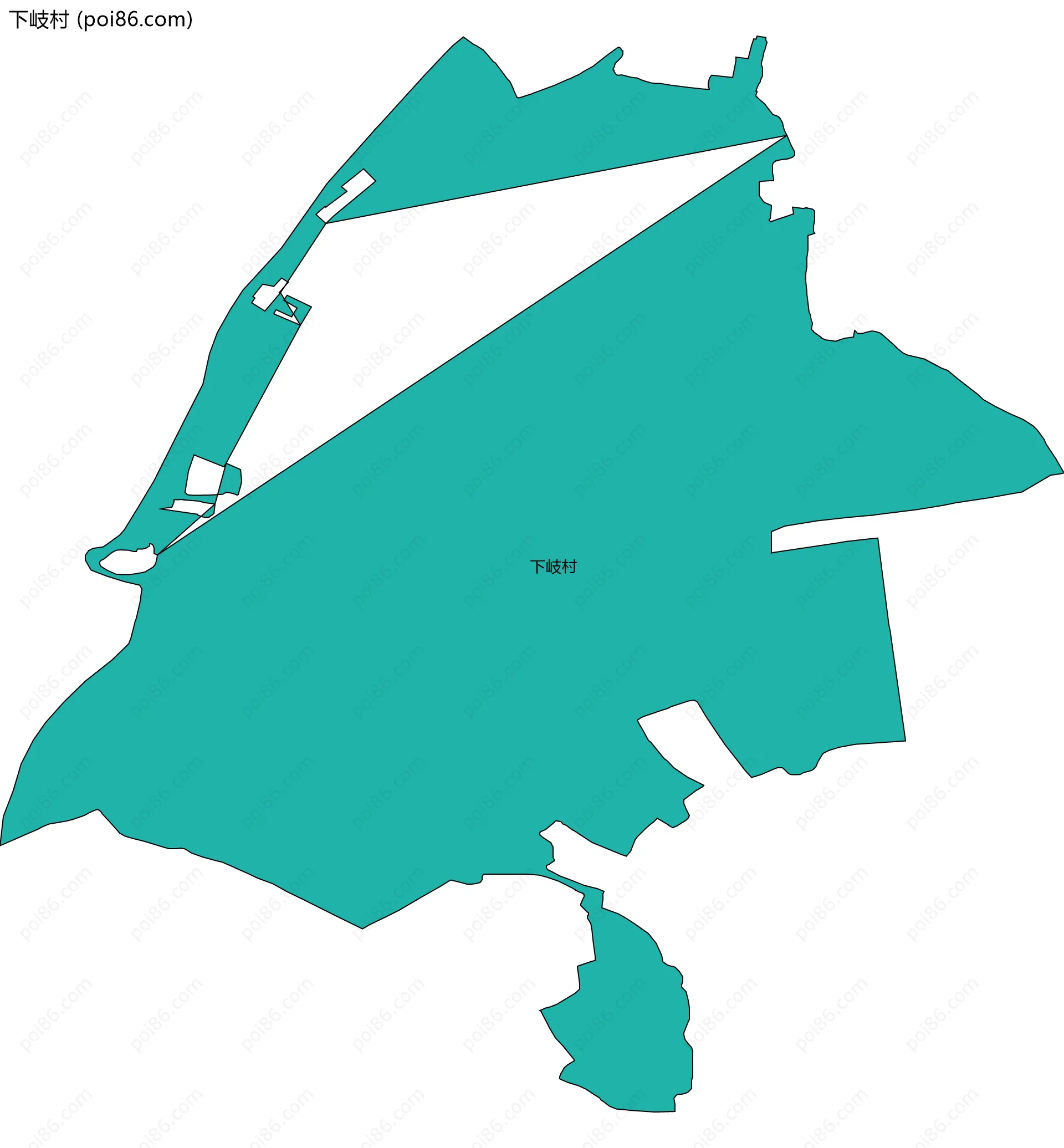 下岐村边界地图