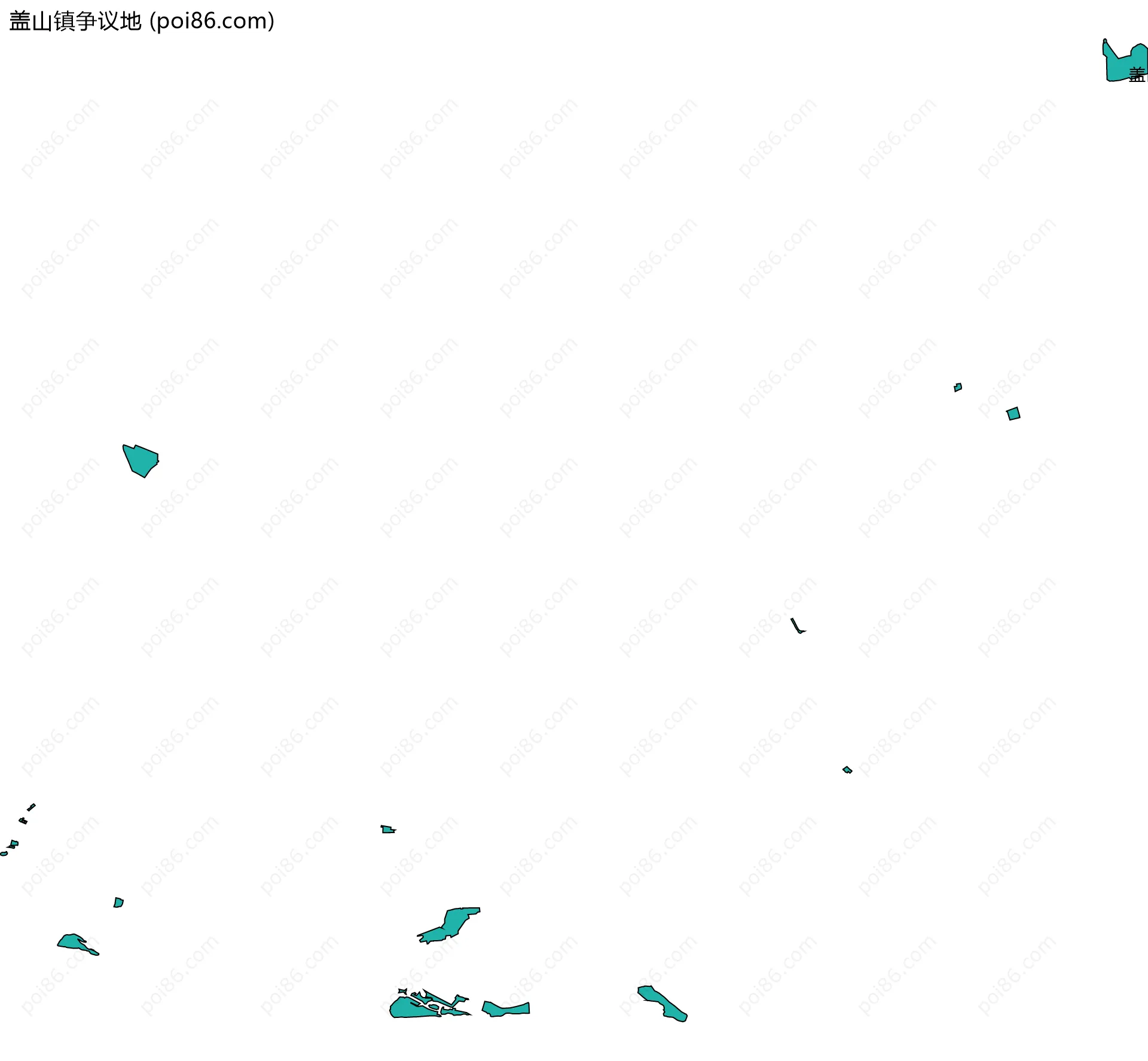 盖山镇争议地边界地图