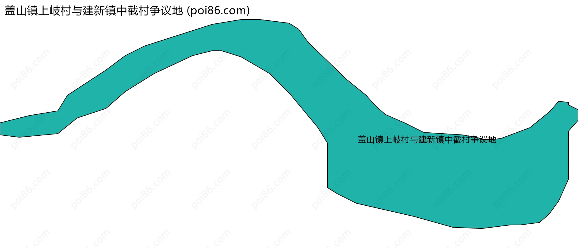 盖山镇上岐村与建新镇中截村争议地边界地图