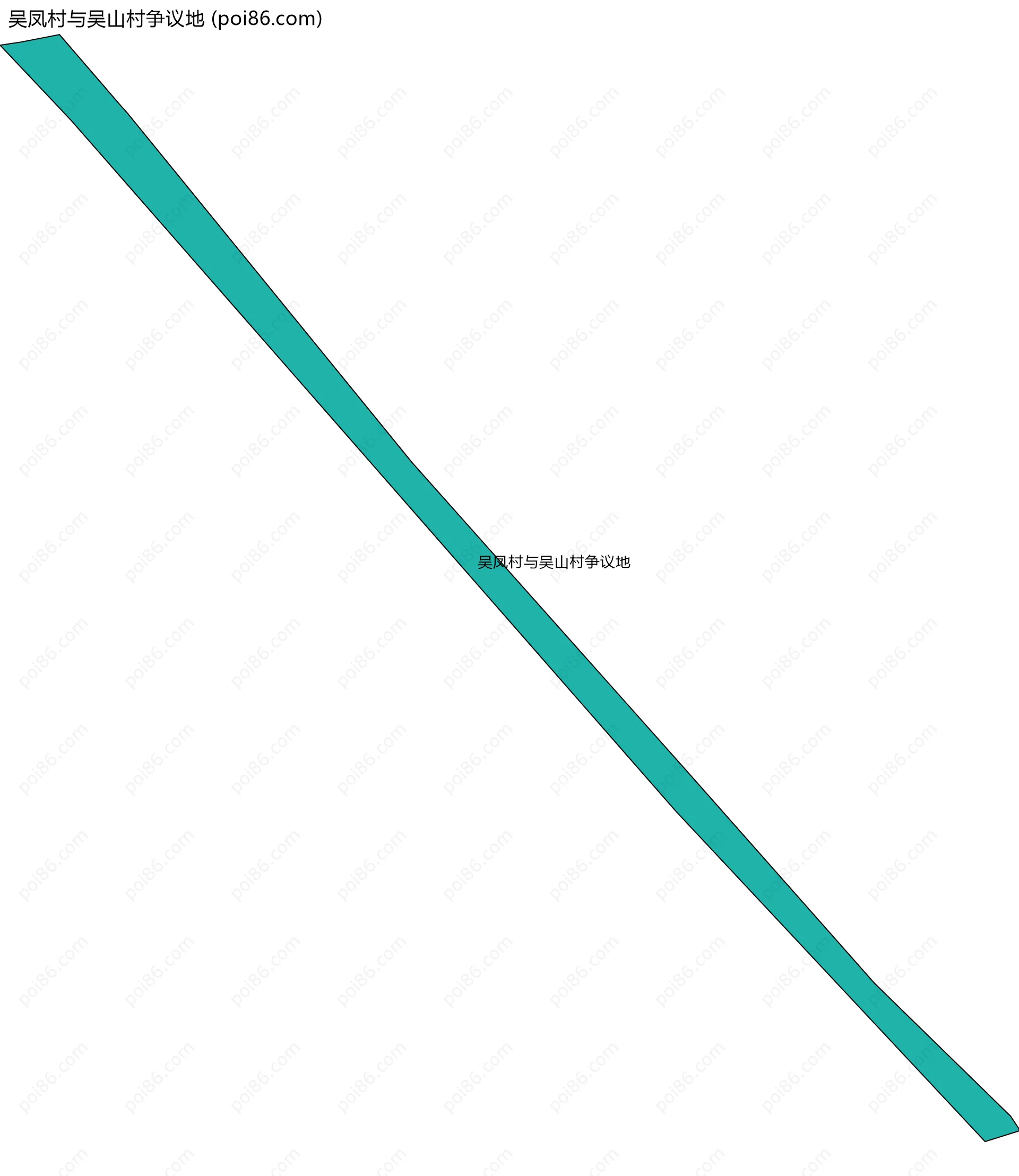吴凤村与吴山村争议地边界地图