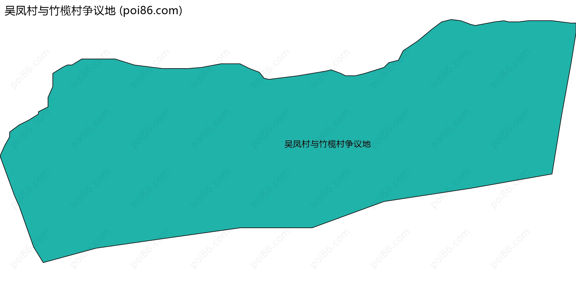 吴凤村与竹榄村争议地边界地图