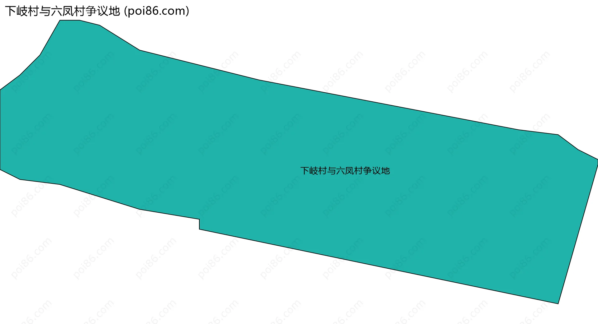 下岐村与六凤村争议地边界地图