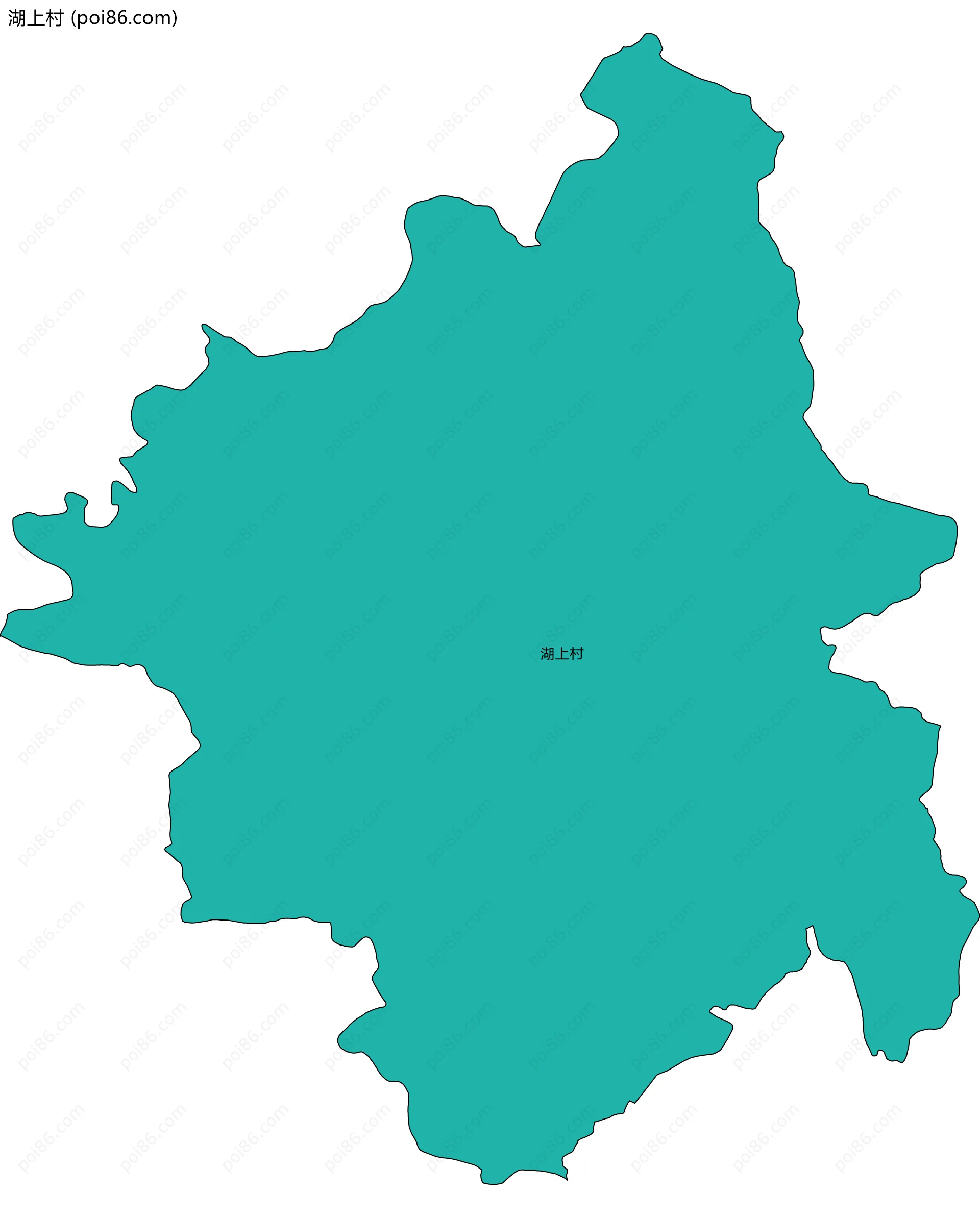 湖上村边界地图