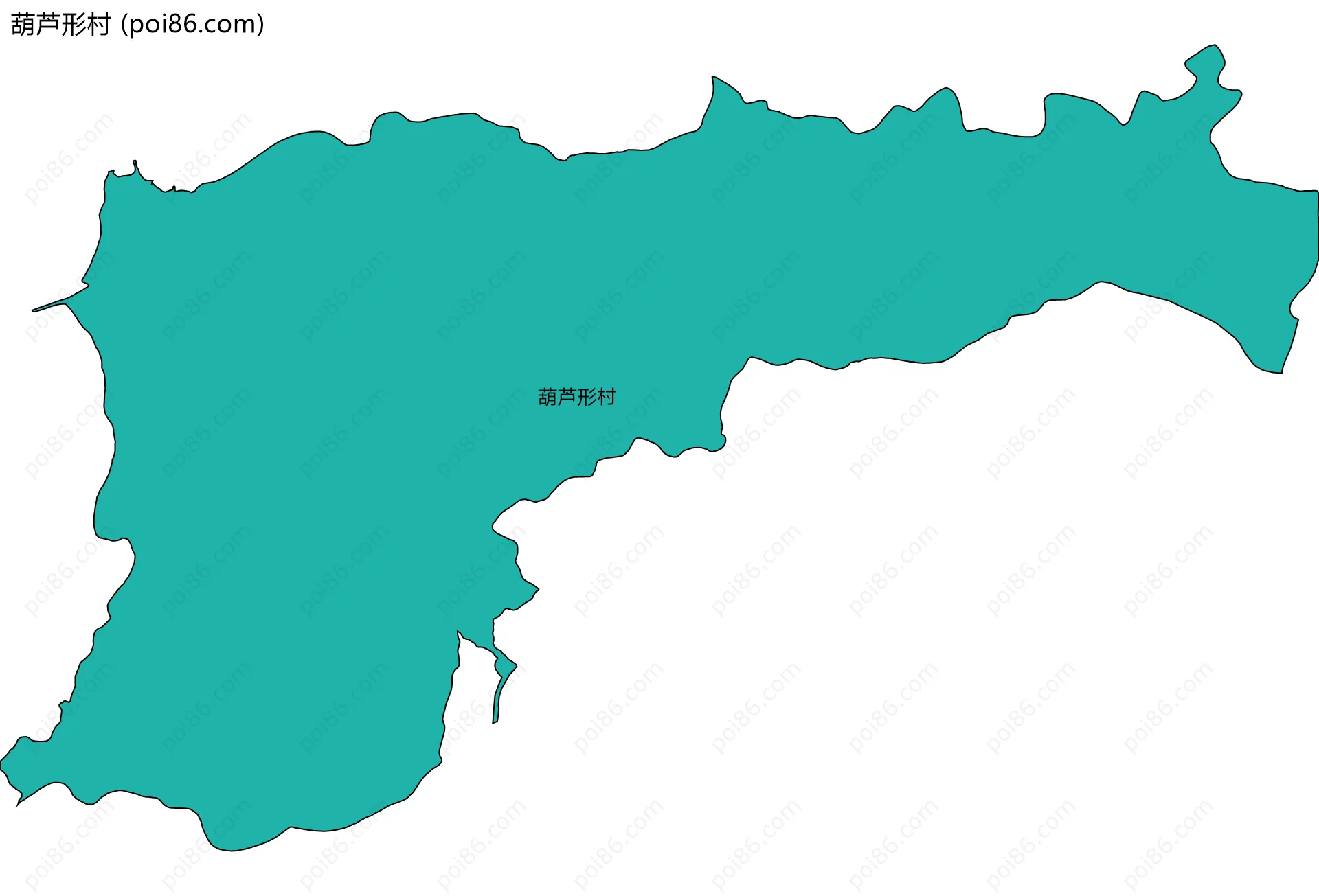 葫芦形村边界地图