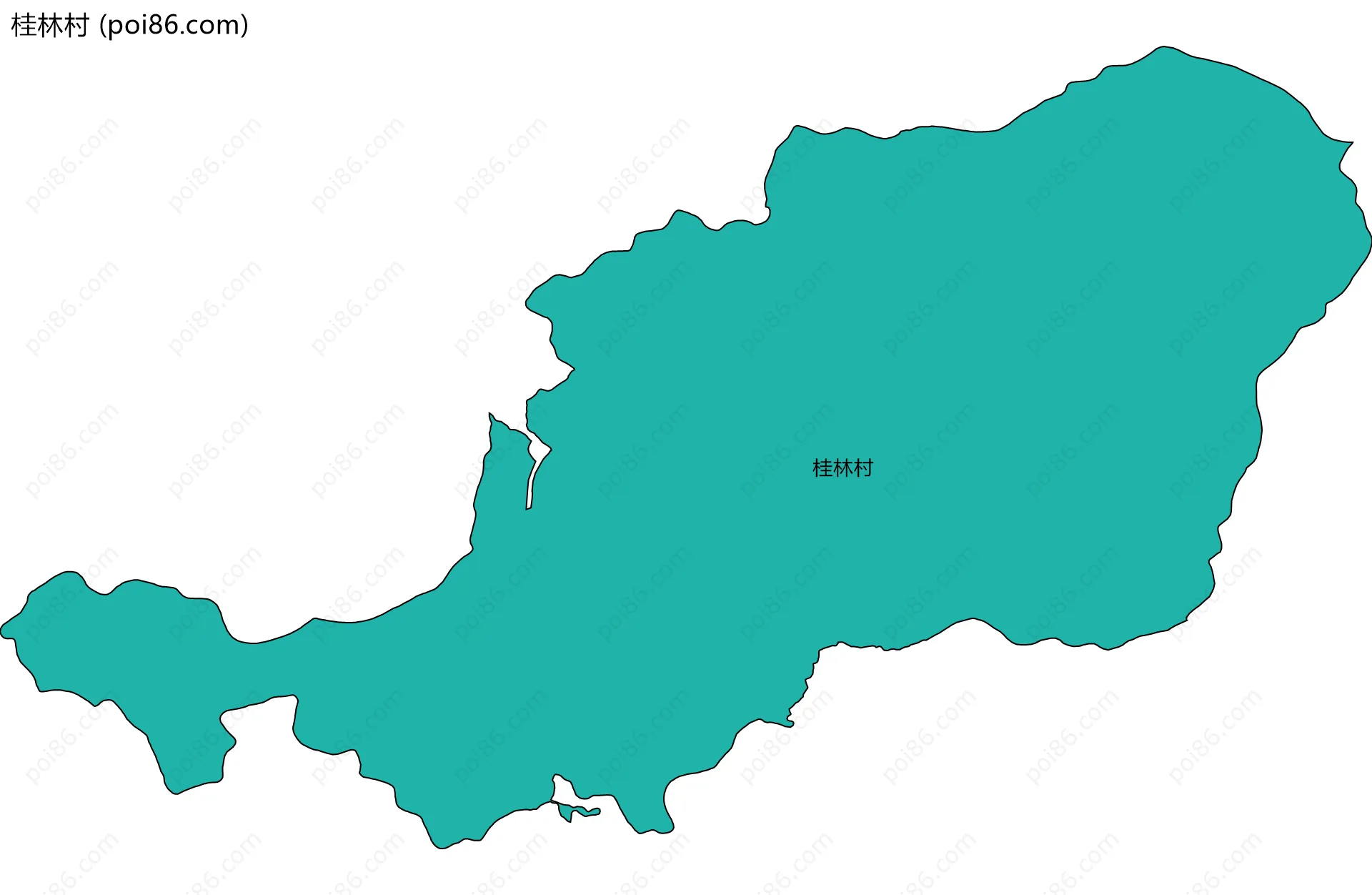 桂林村边界地图