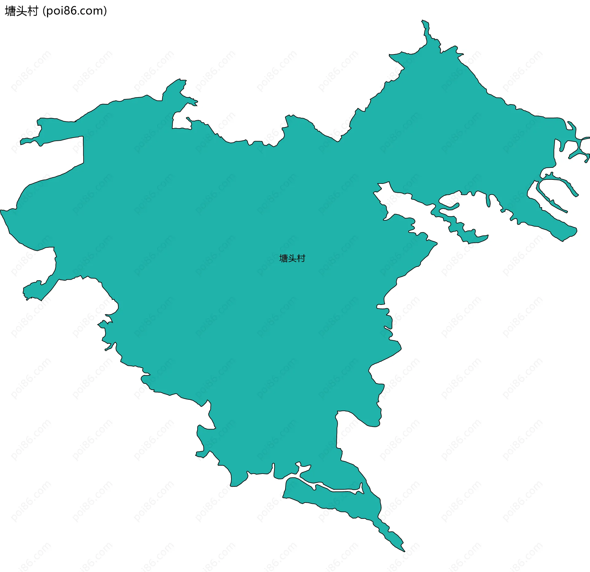 塘头村边界地图