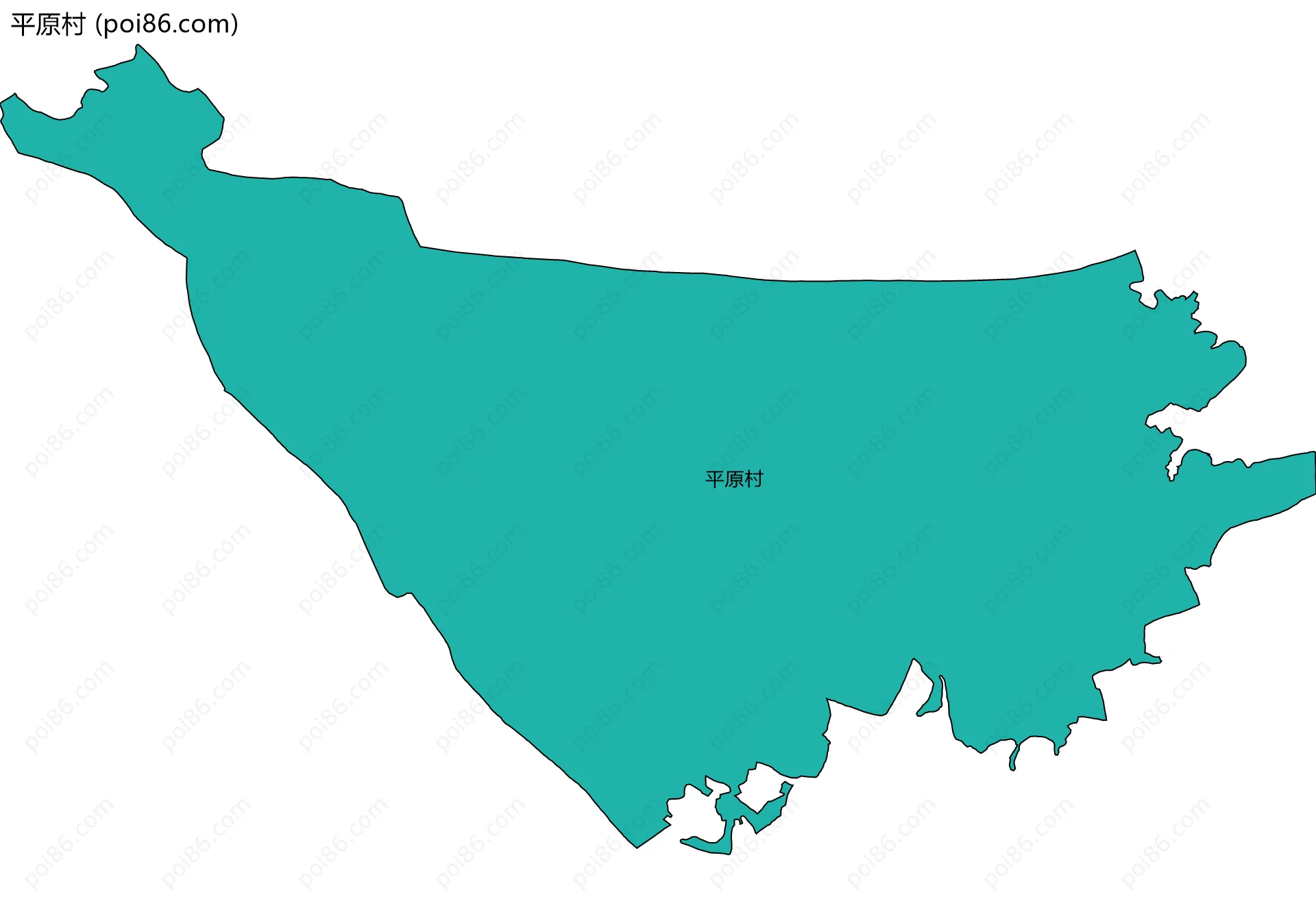 平原村边界地图