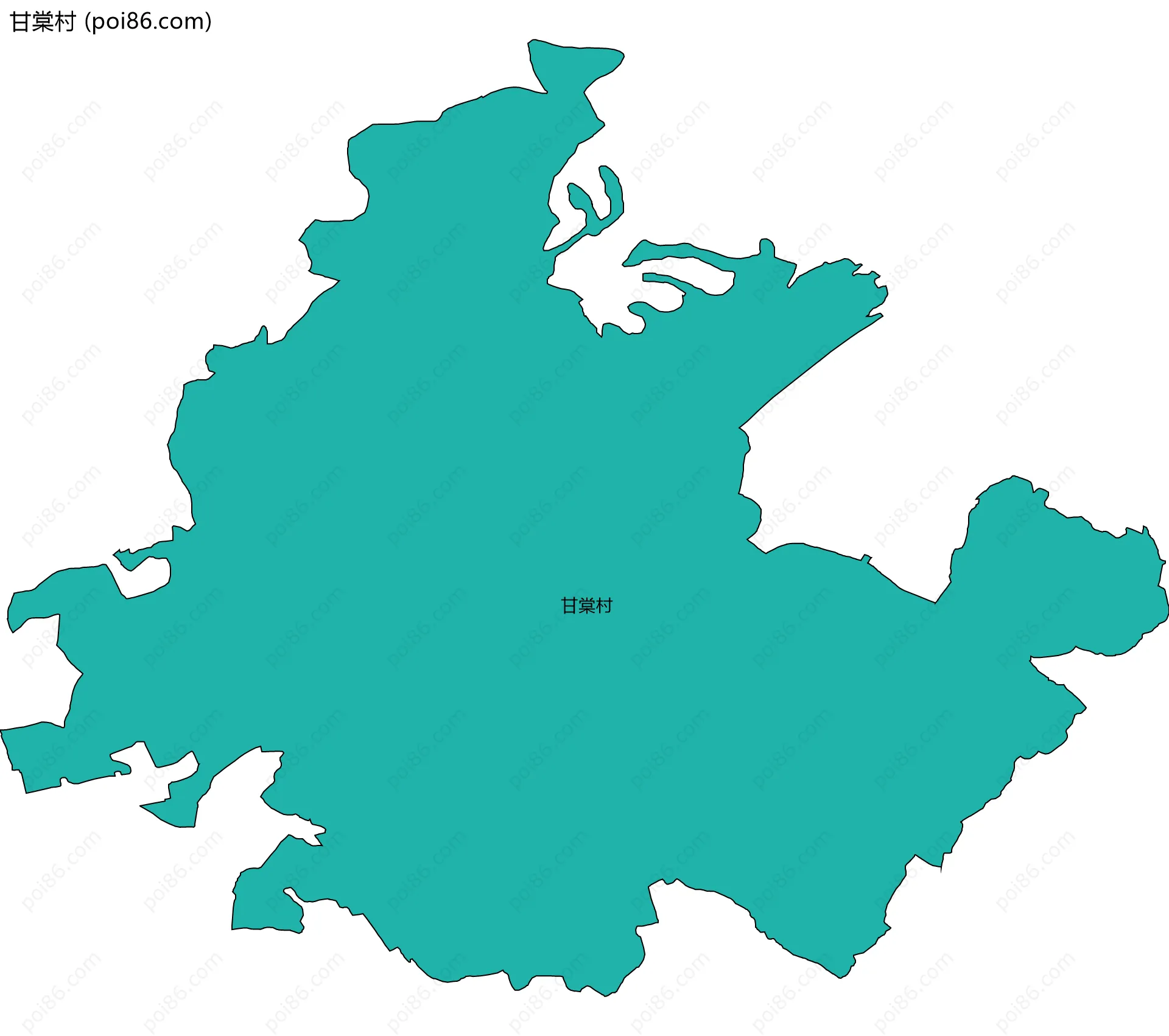 甘棠村边界地图