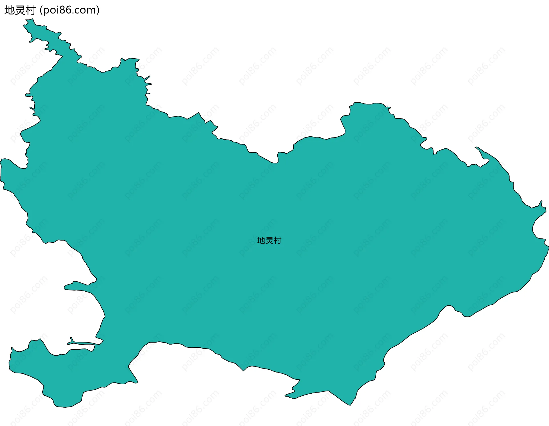 地灵村边界地图