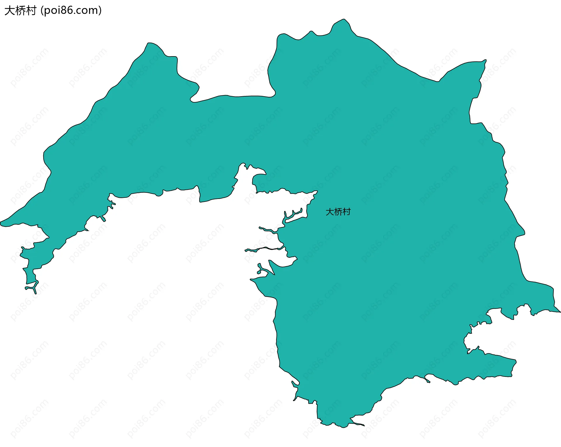 大桥村边界地图
