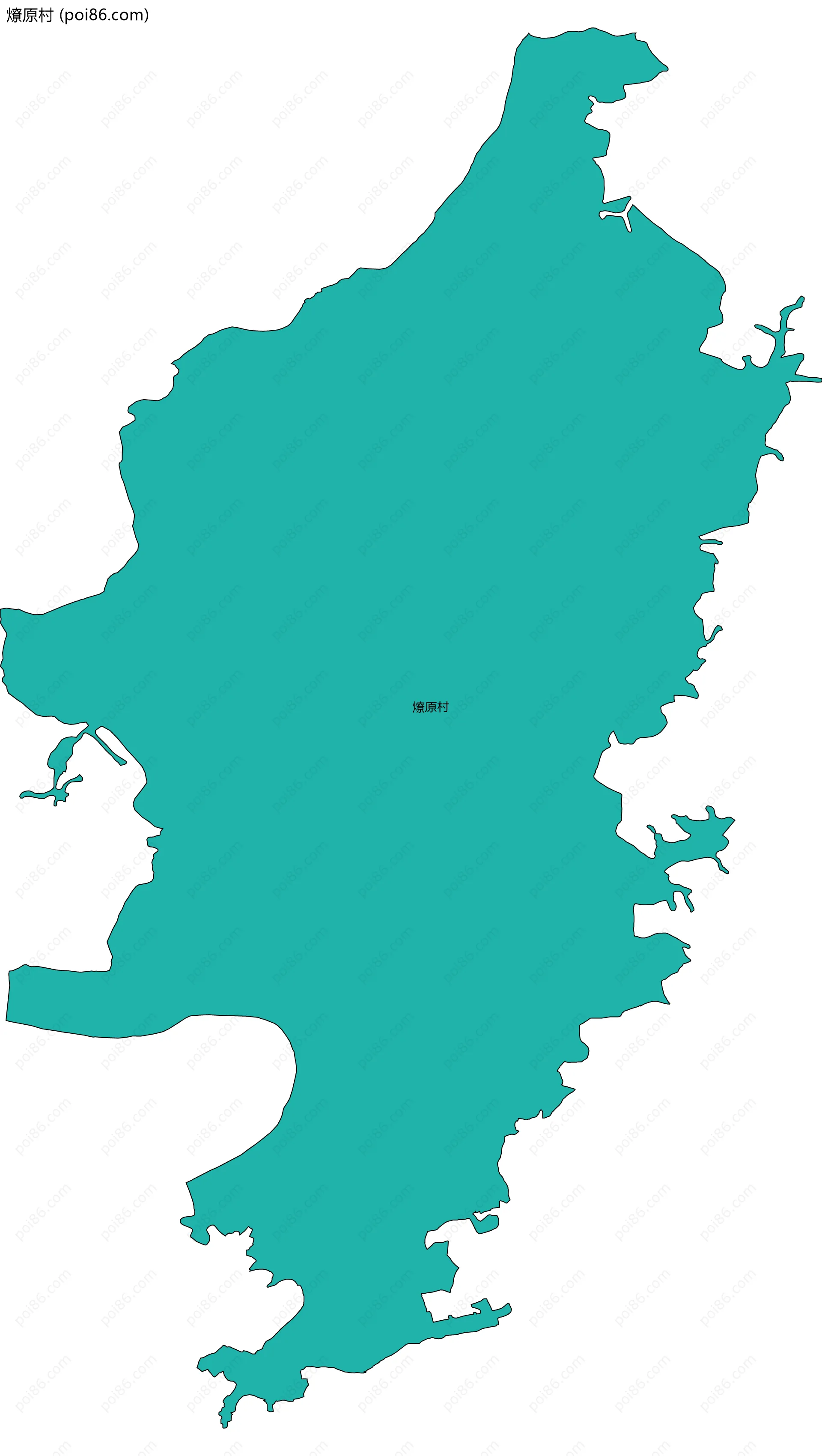 燎原村边界地图