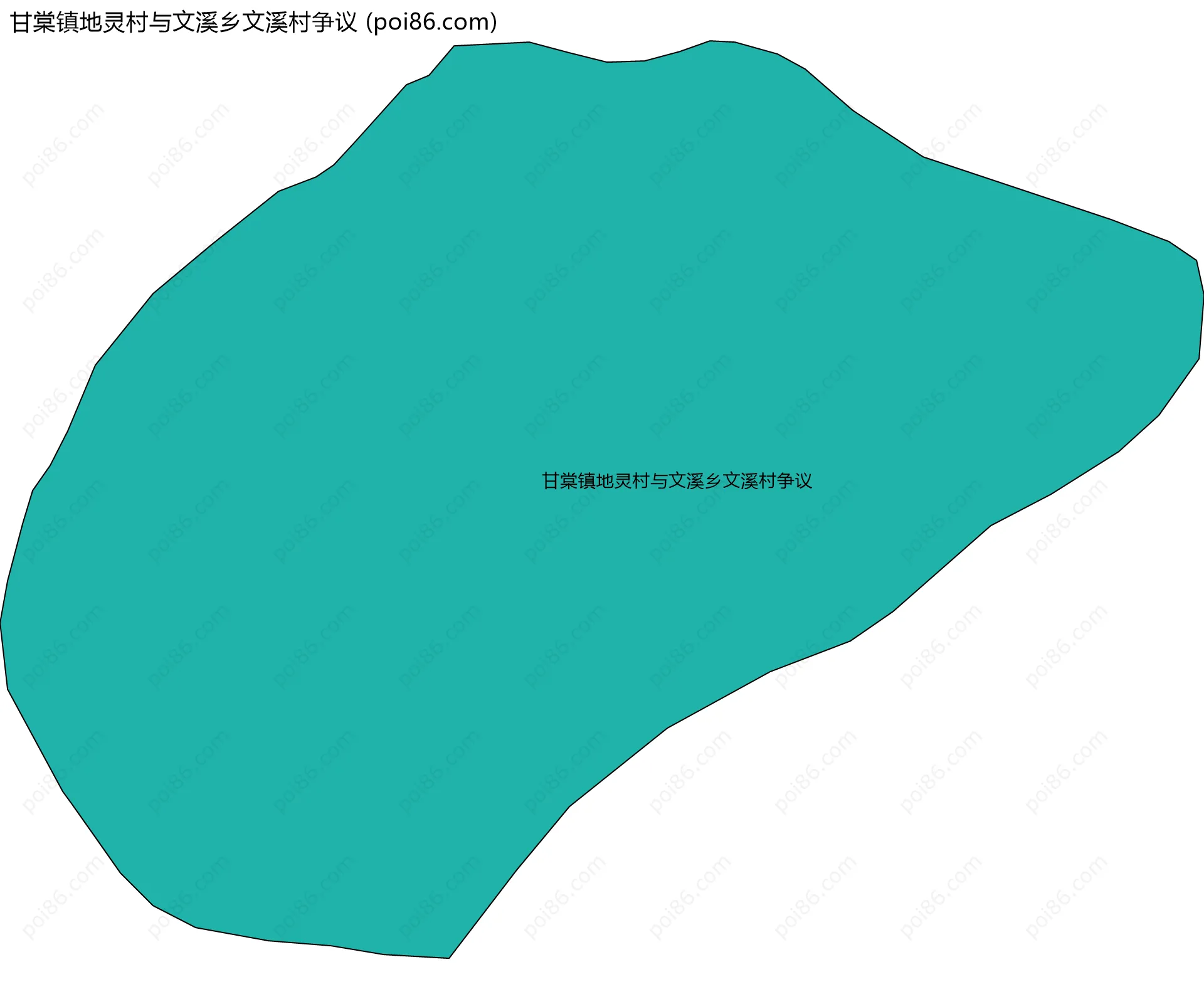 甘棠镇地灵村与文溪乡文溪村争议边界地图