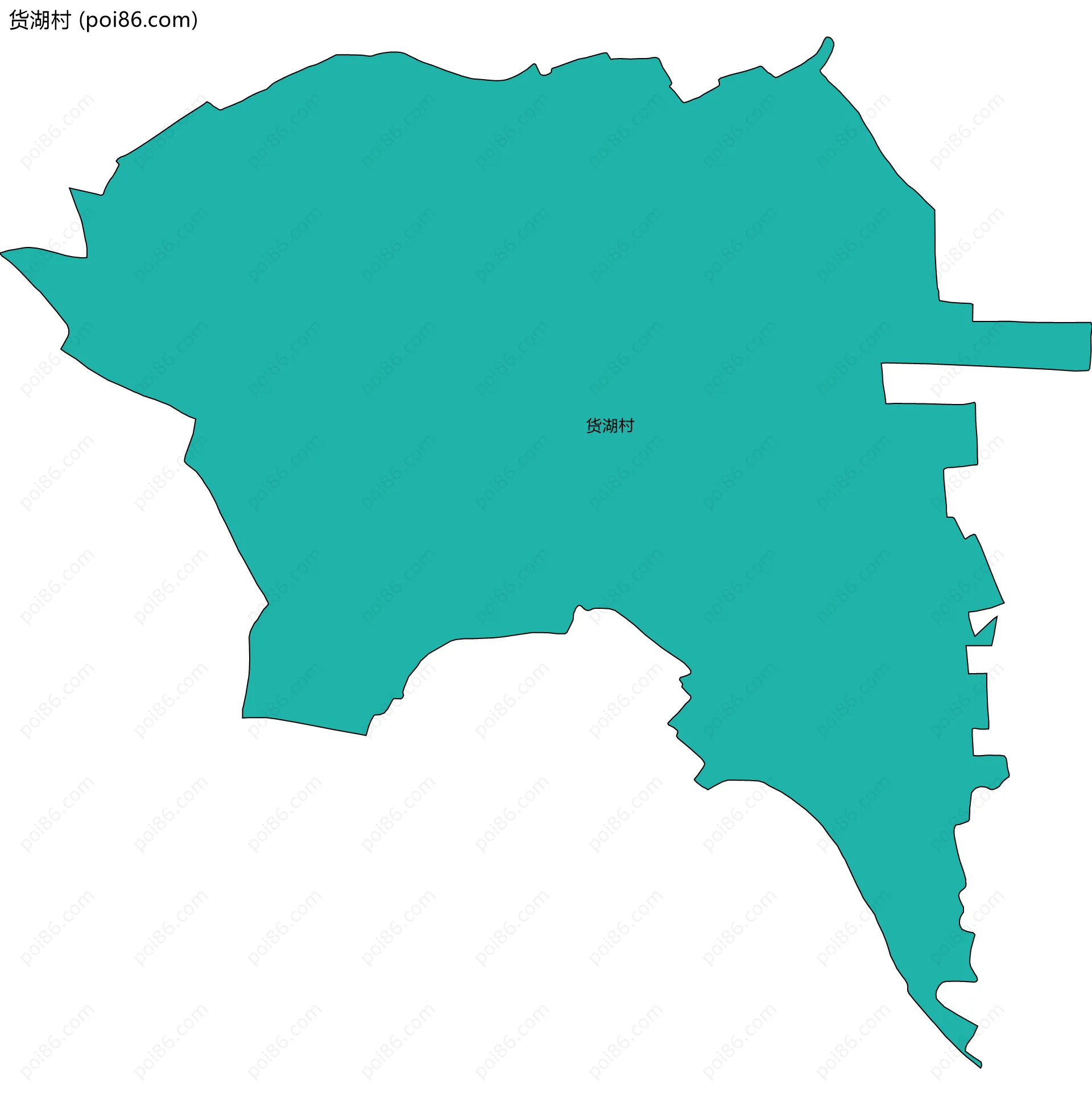 货湖村边界地图