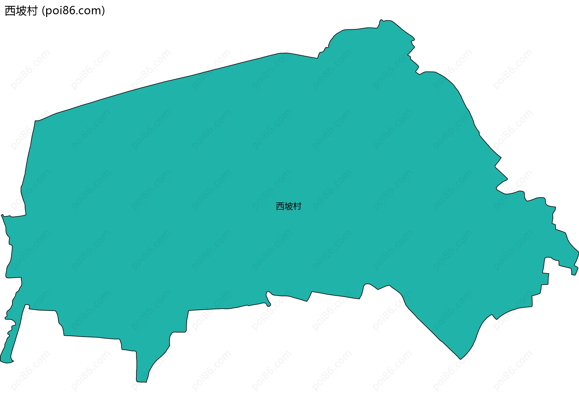 西坡村边界地图