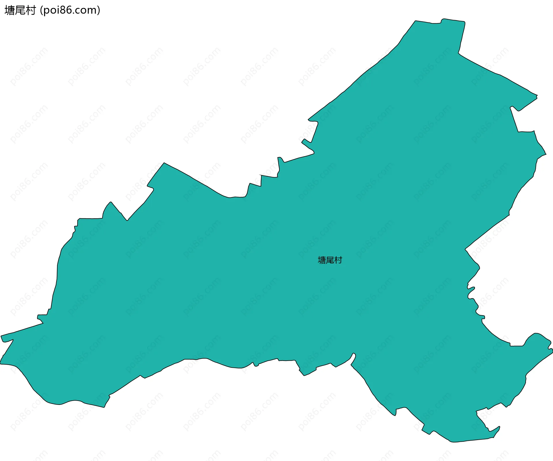 塘尾村边界地图