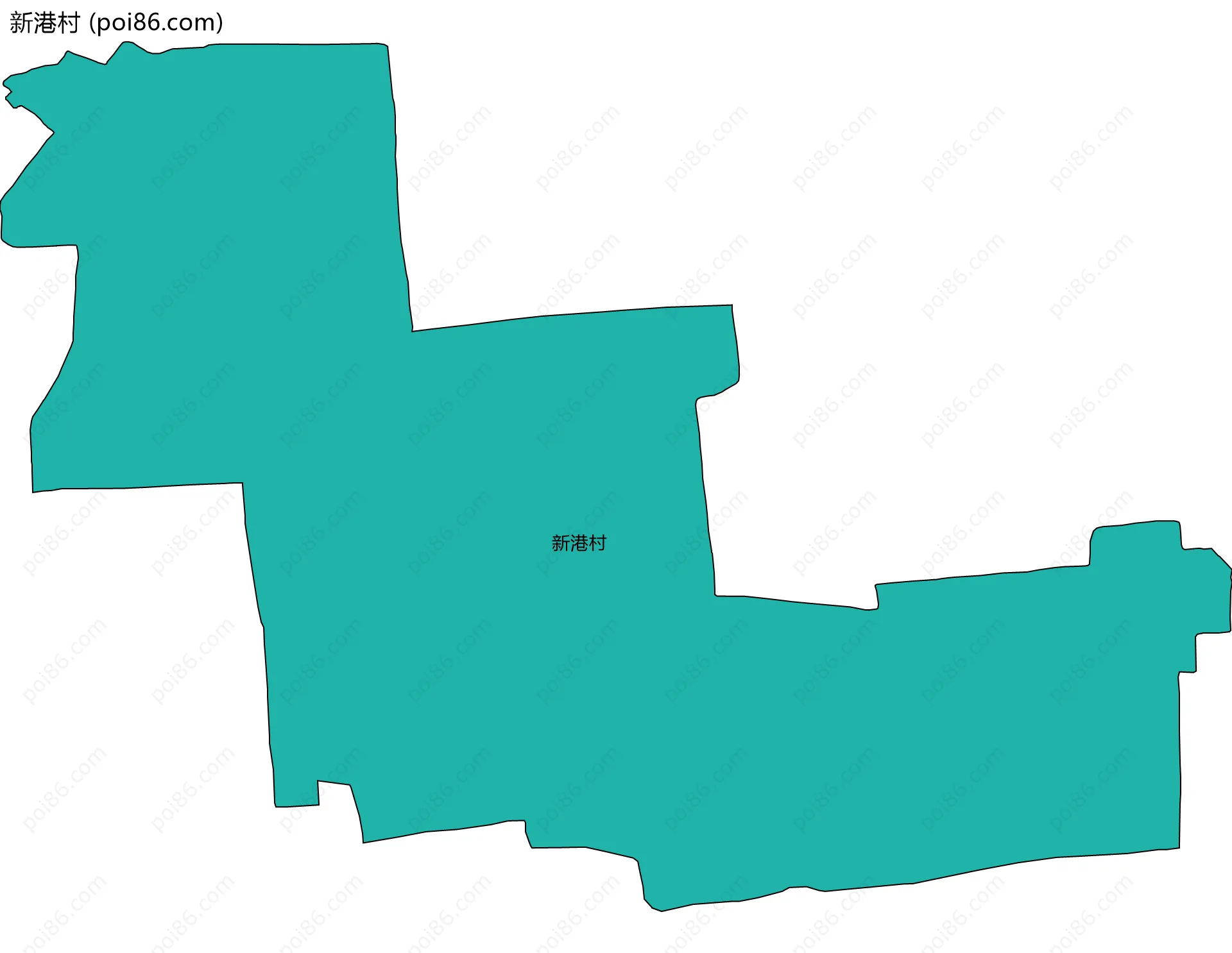 新港村边界地图