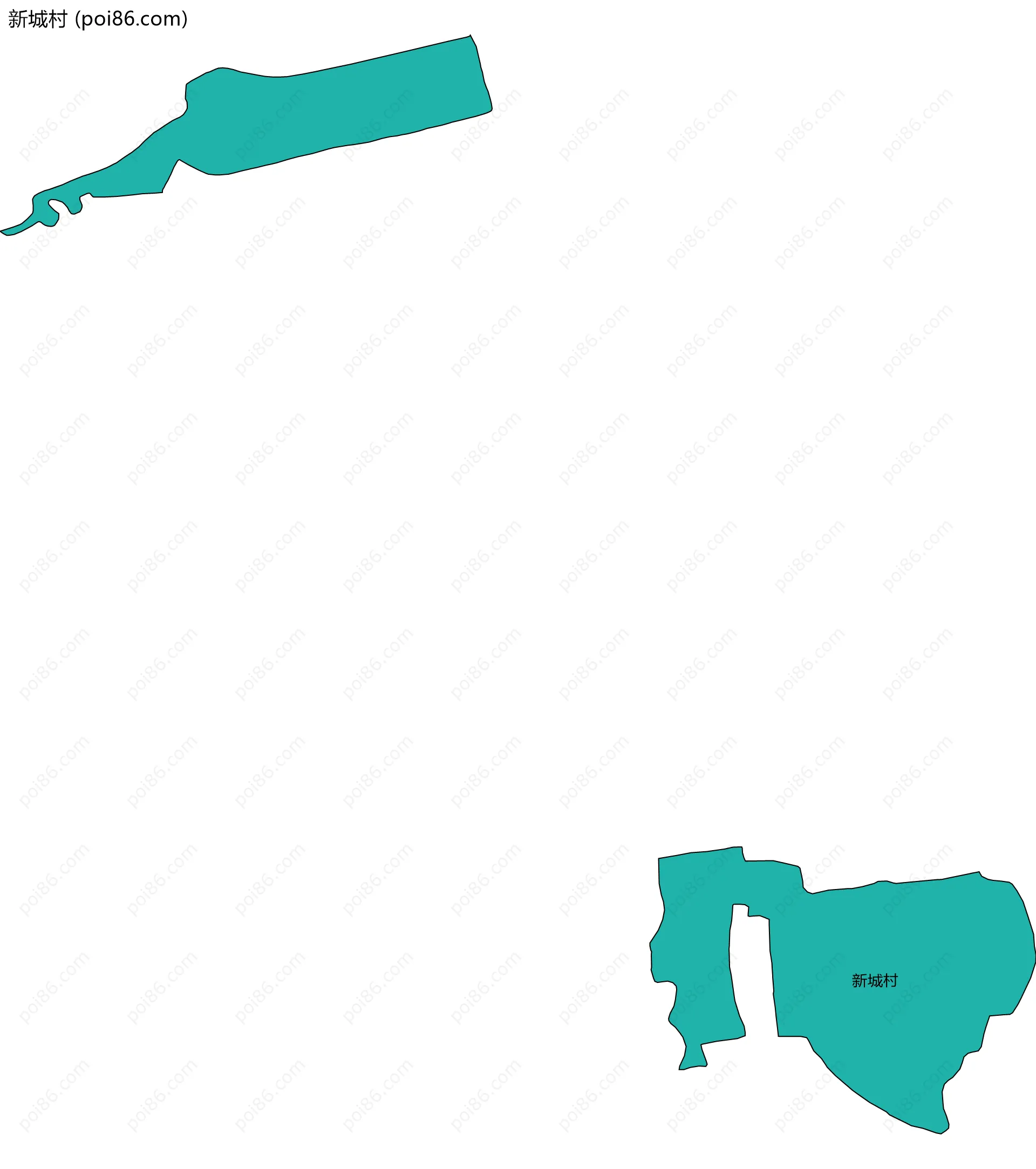 新城村边界地图