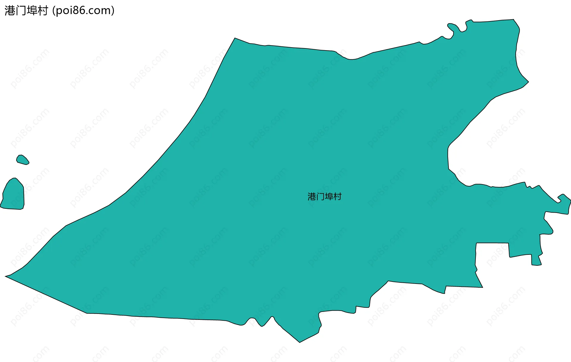 港门埠村边界地图