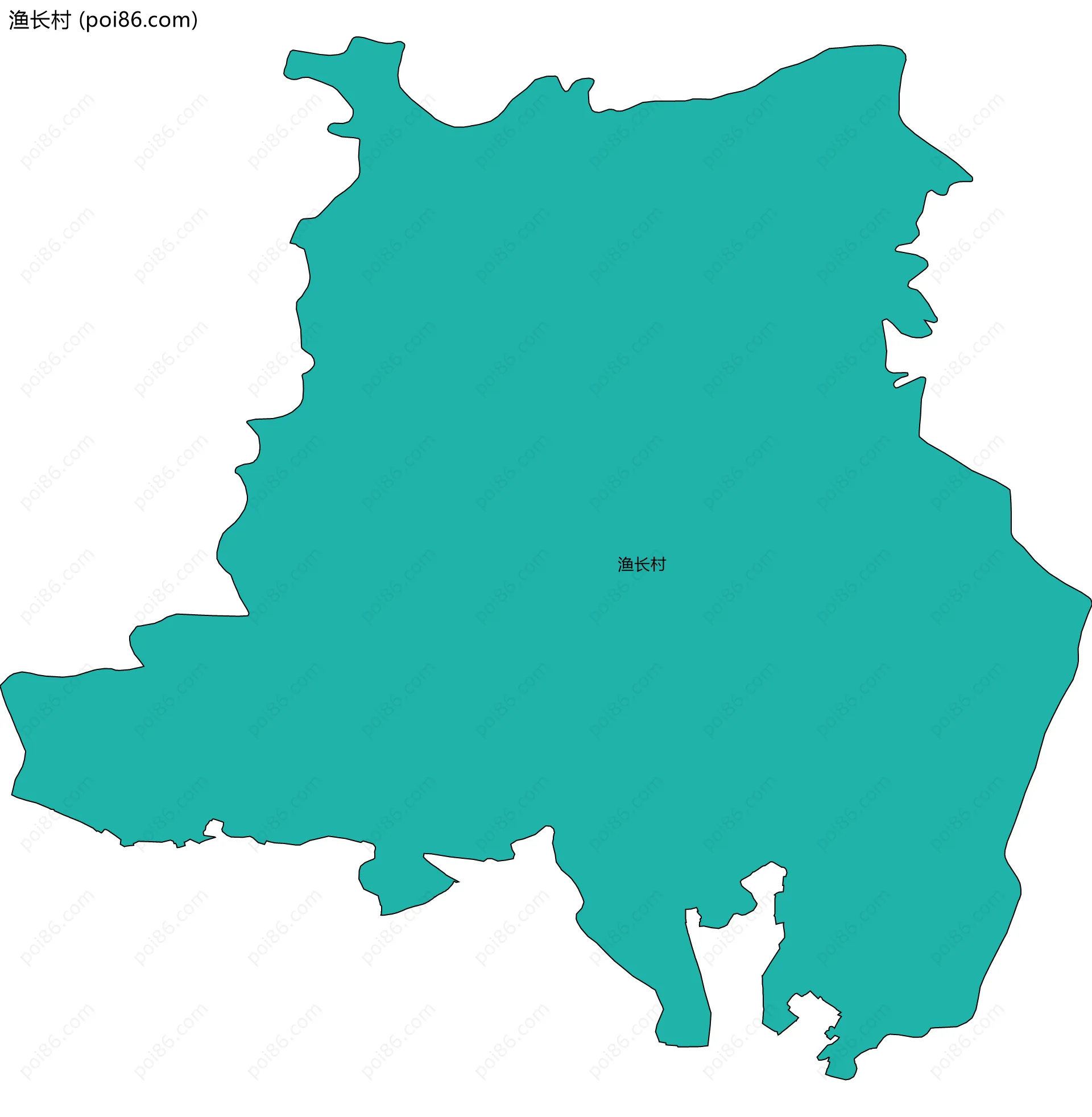 渔长村边界地图