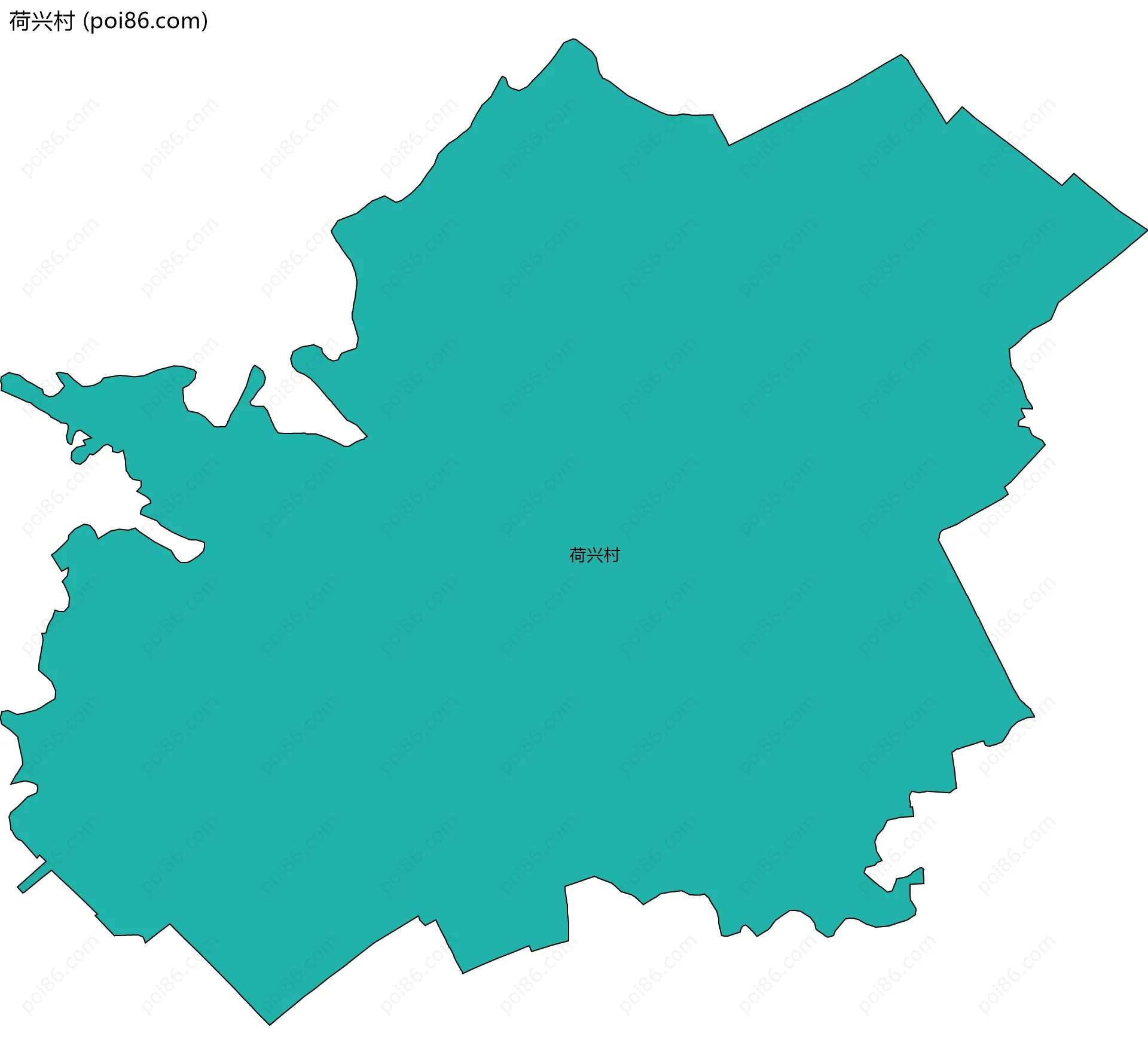 荷兴村边界地图