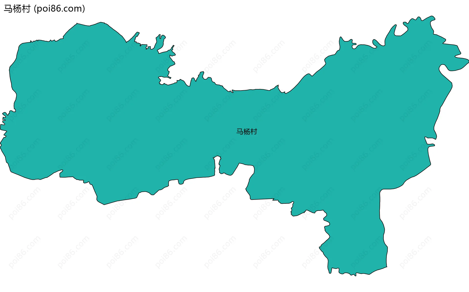 马杨村边界地图