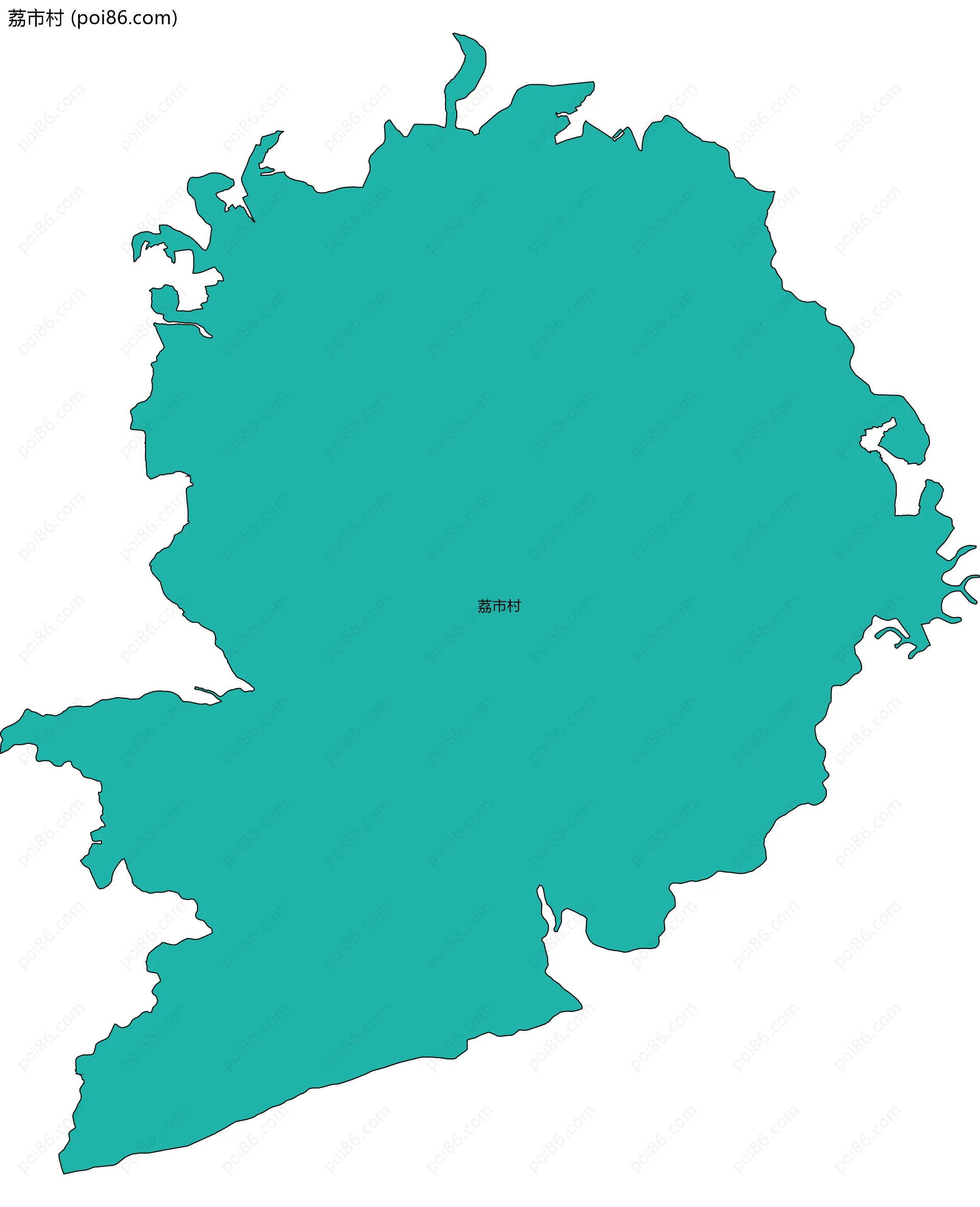 荔市村边界地图