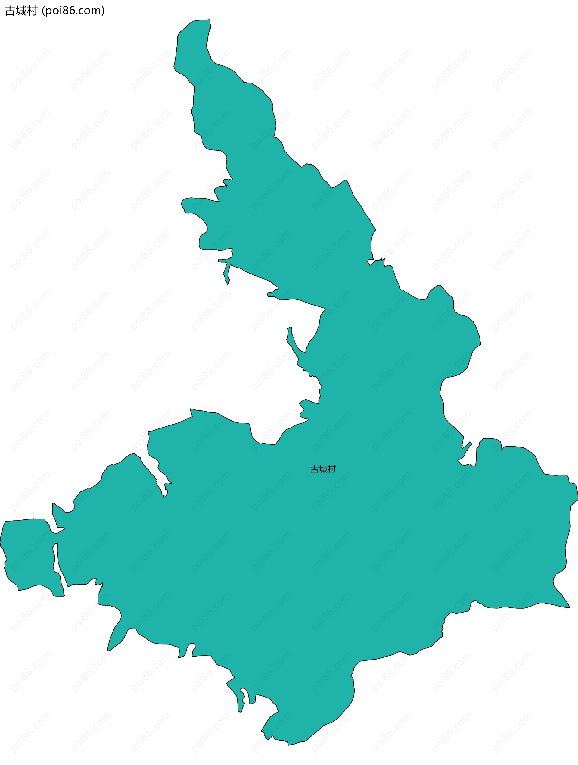 古城村边界地图