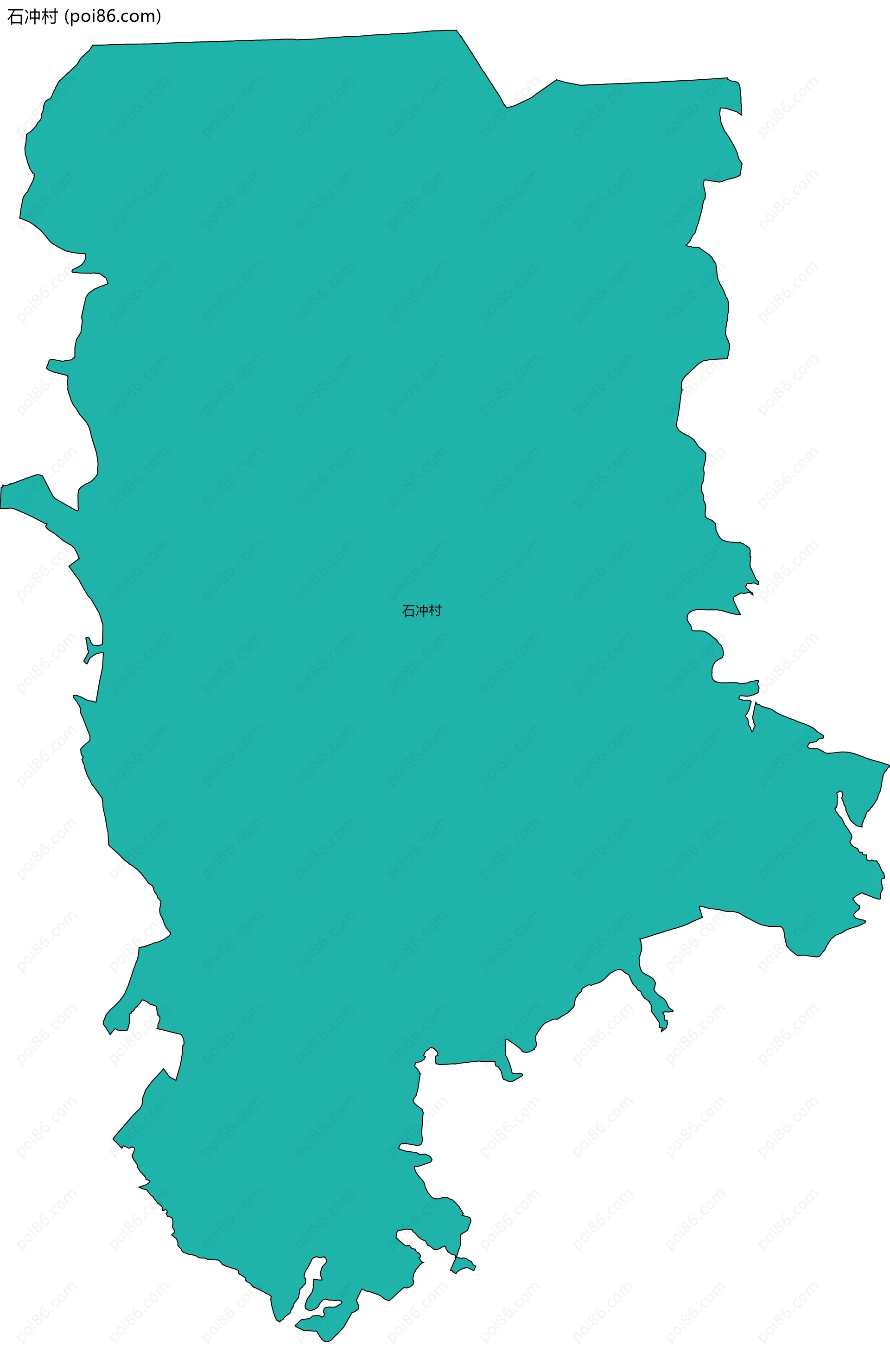 石冲村边界地图