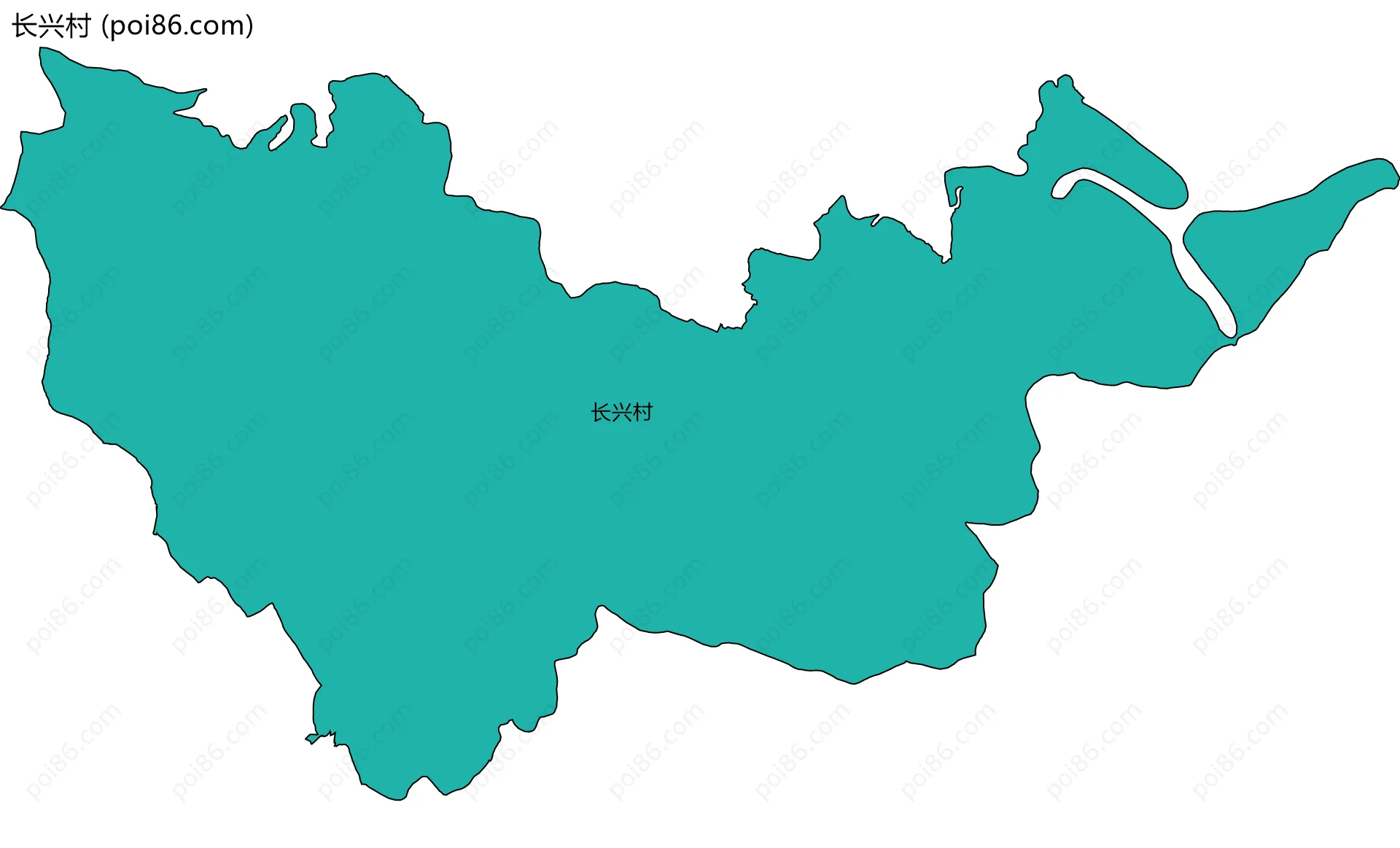 长兴村边界地图