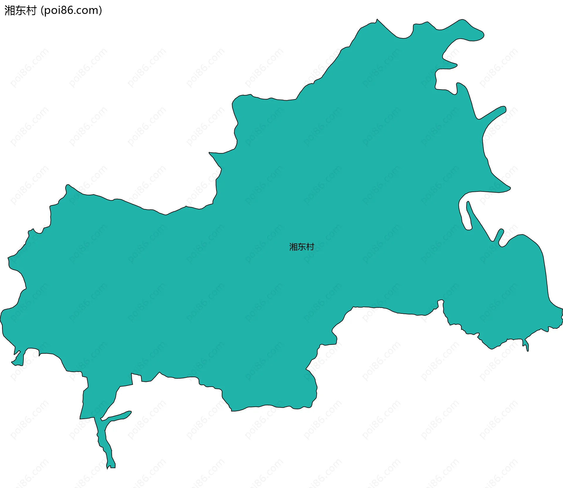 湘东村边界地图