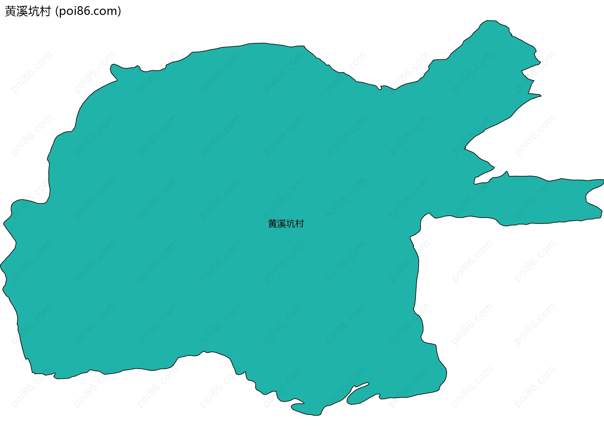黄溪坑村边界地图