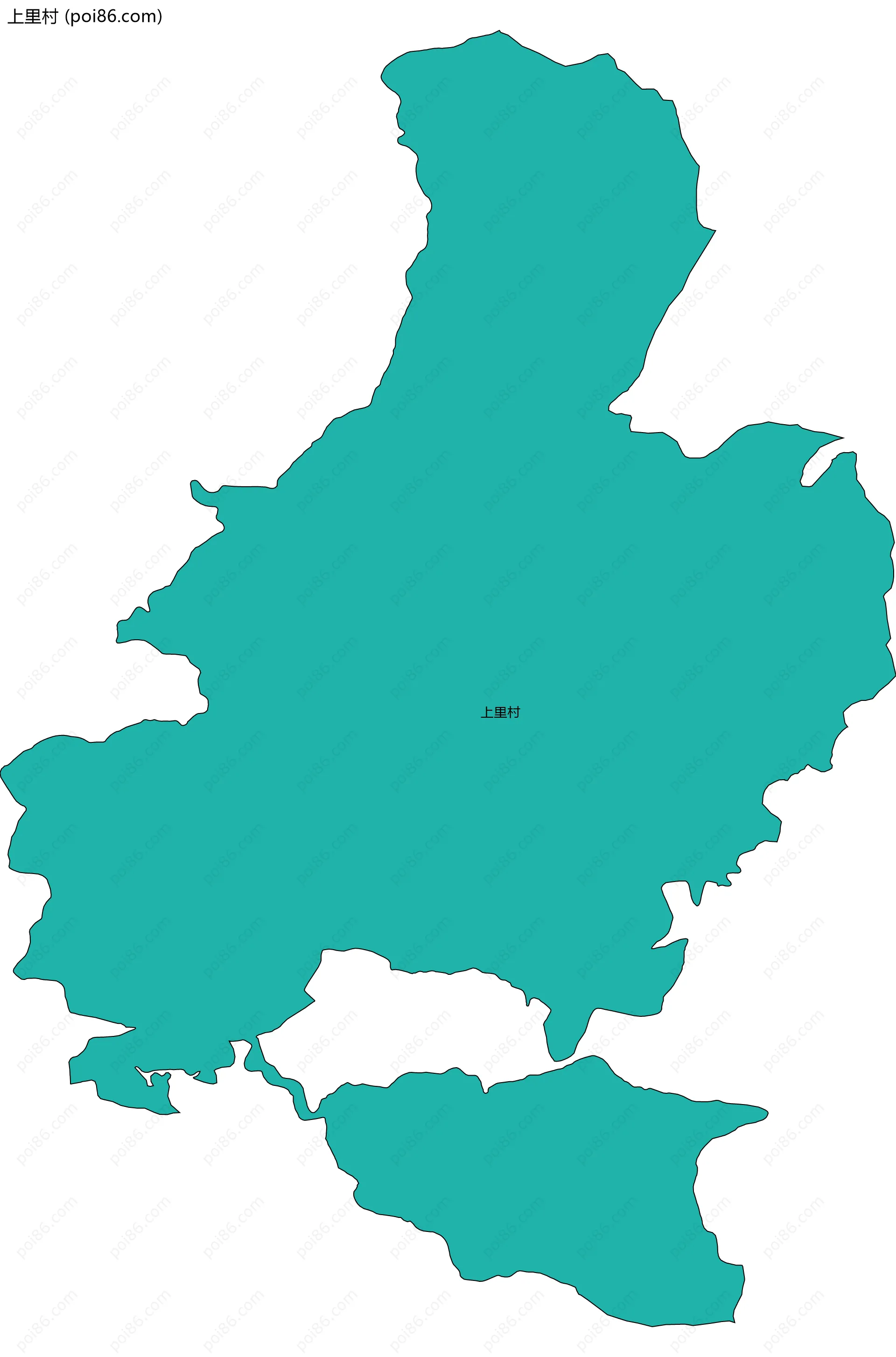 上里村边界地图