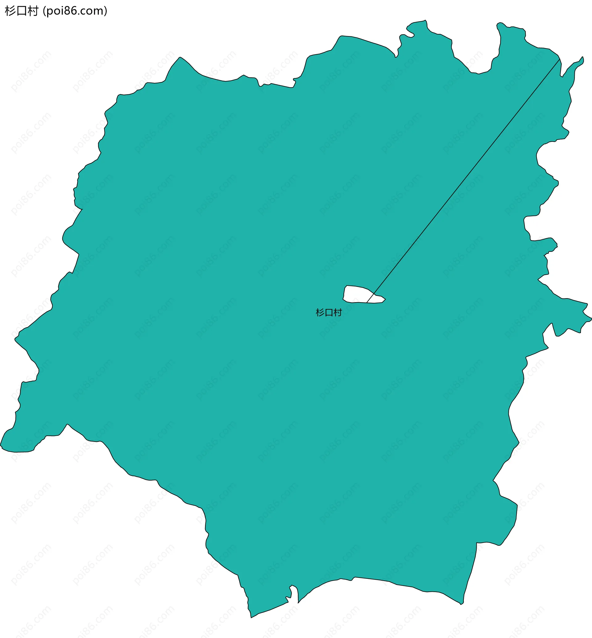 杉口村边界地图