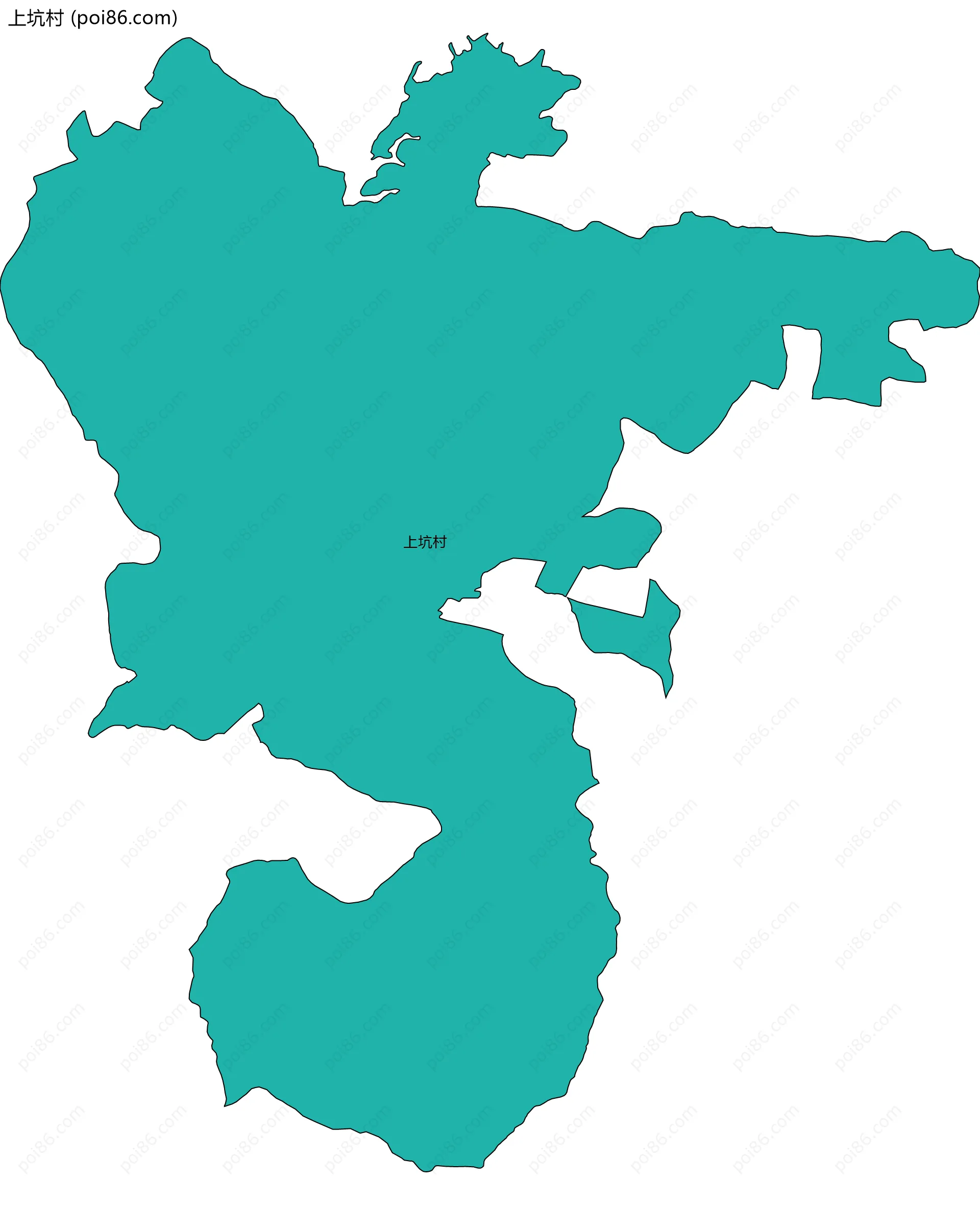 上坑村边界地图