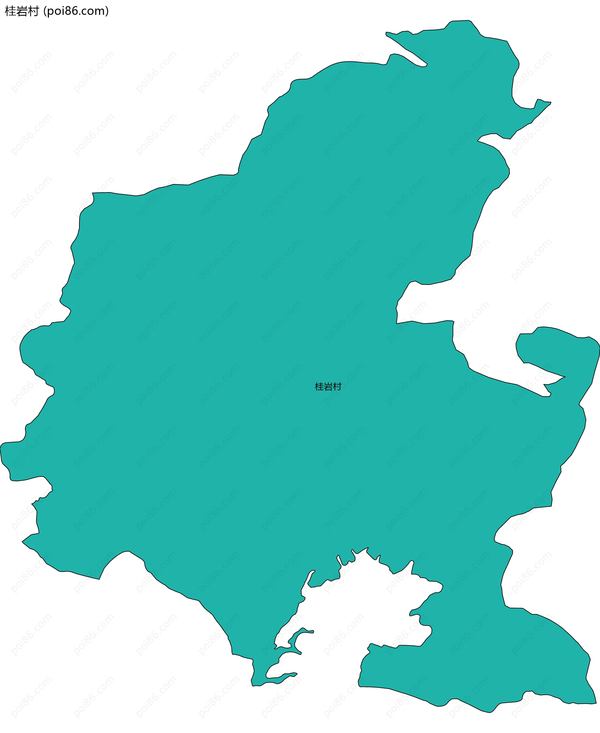 桂岩村边界地图