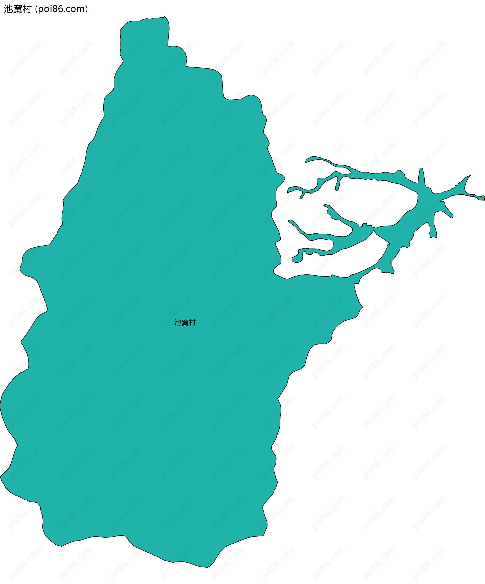 池窠村边界地图