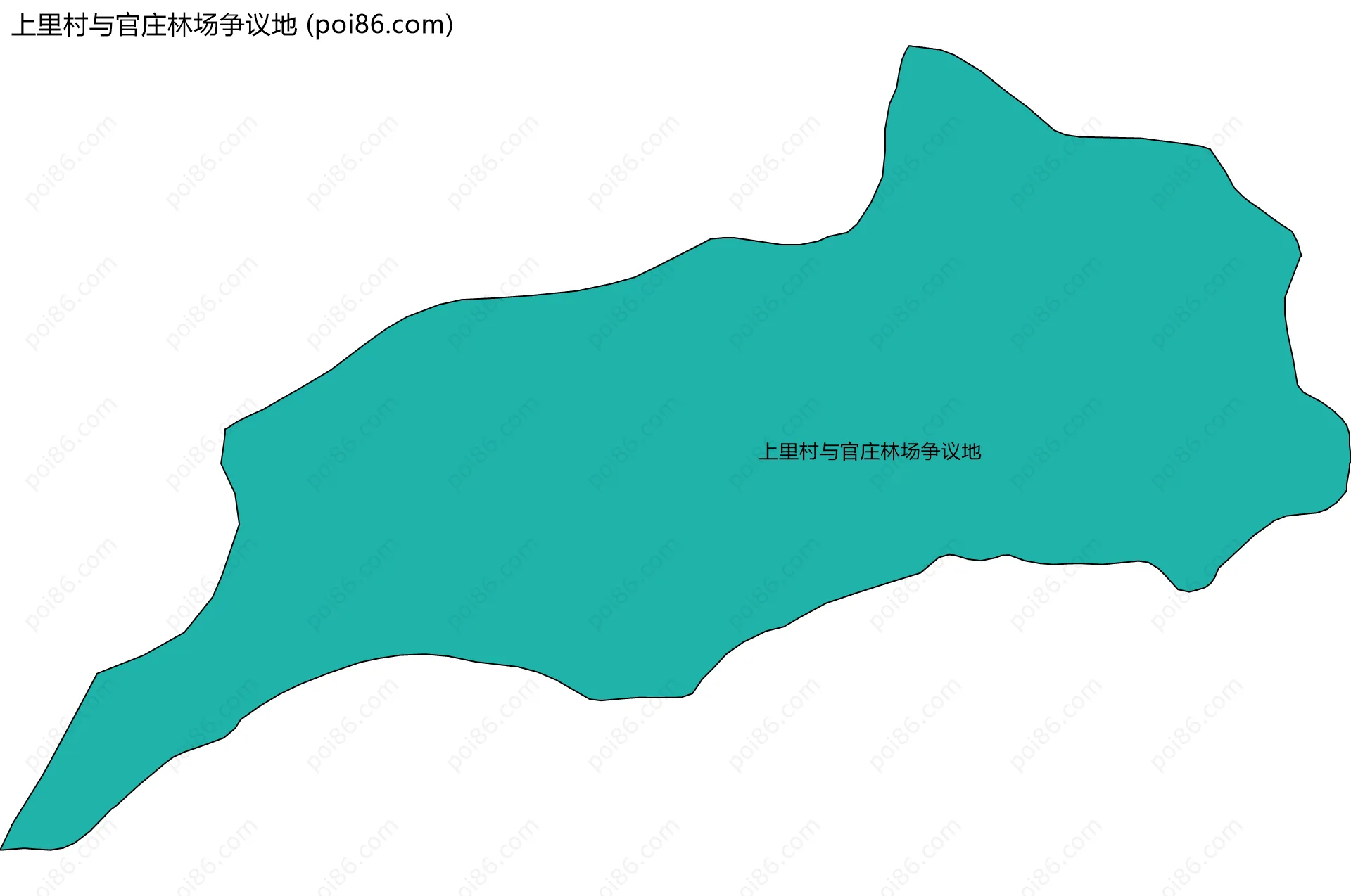 上里村与官庄林场争议地边界地图