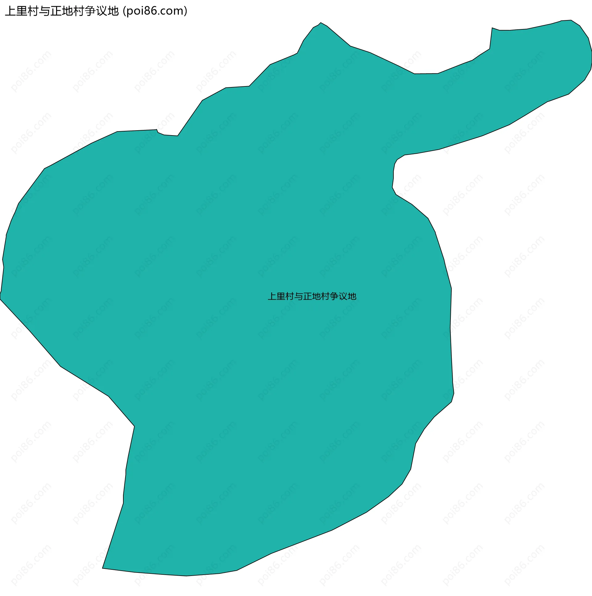 上里村与正地村争议地边界地图