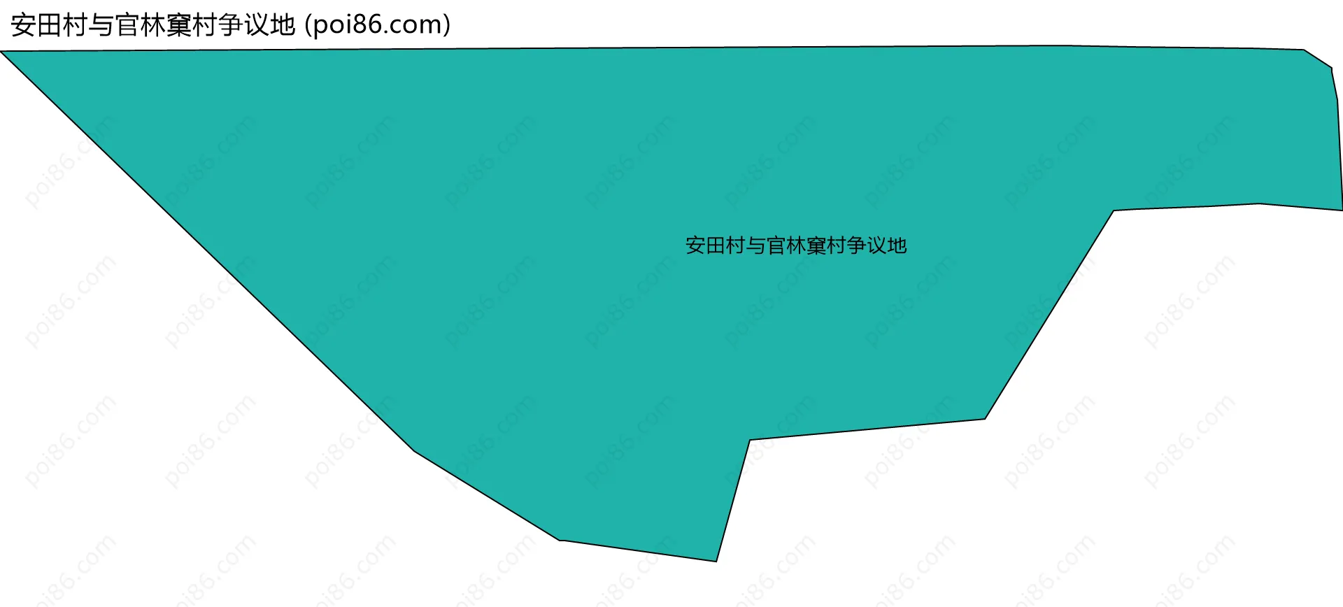 安田村与官林窠村争议地边界地图