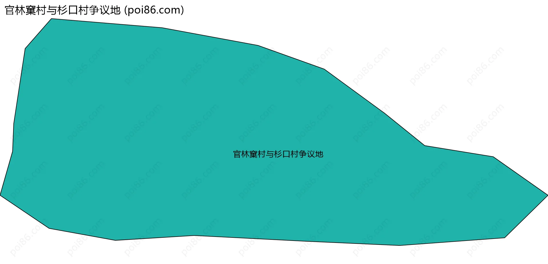 官林窠村与杉口村争议地边界地图
