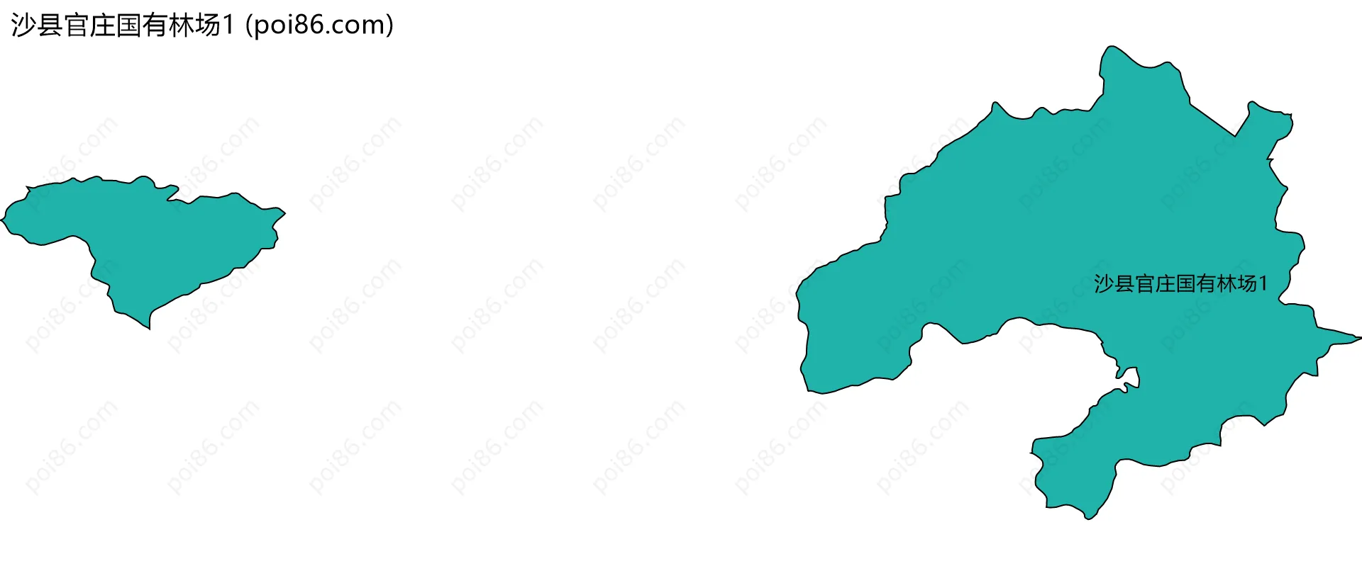 沙县官庄国有林场1边界地图