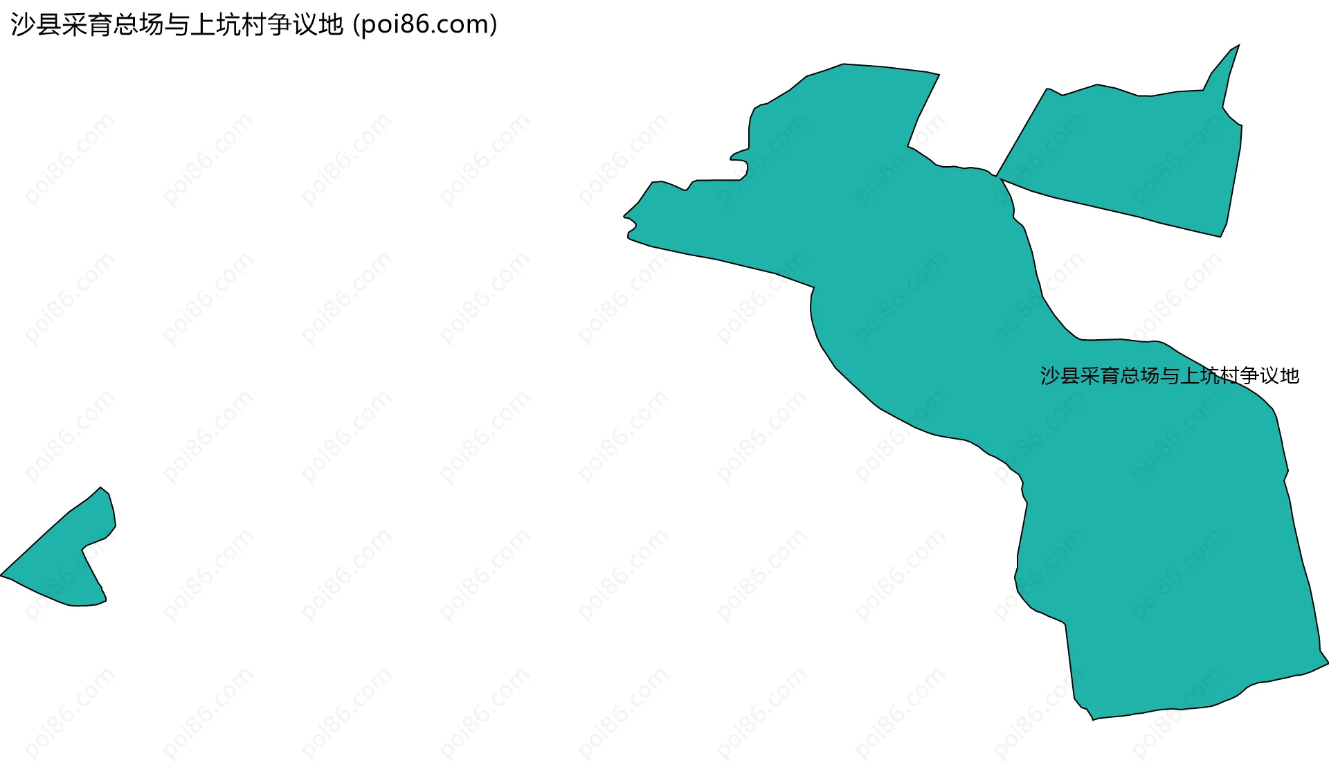 沙县采育总场与上坑村争议地边界地图