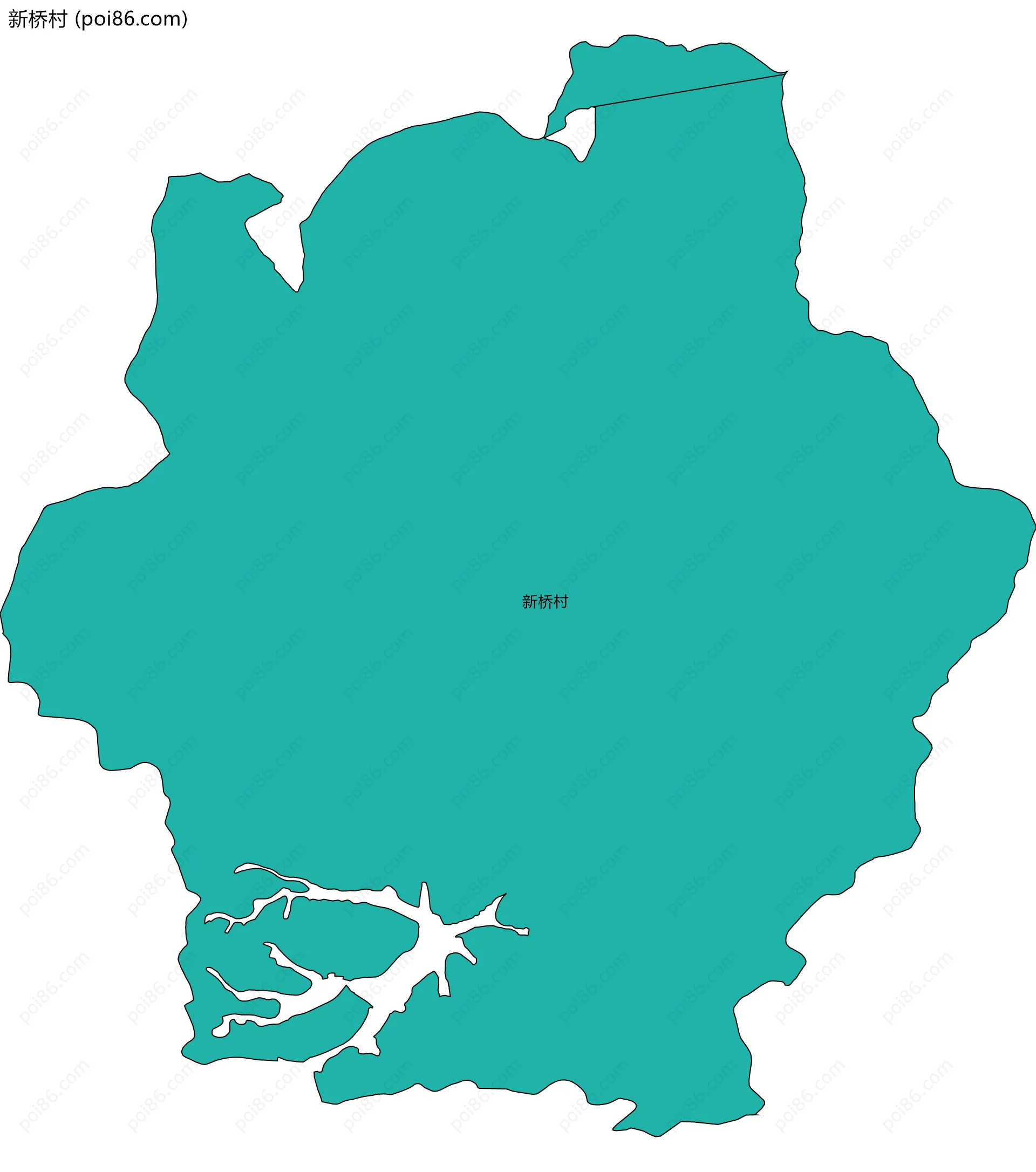 新桥村边界地图