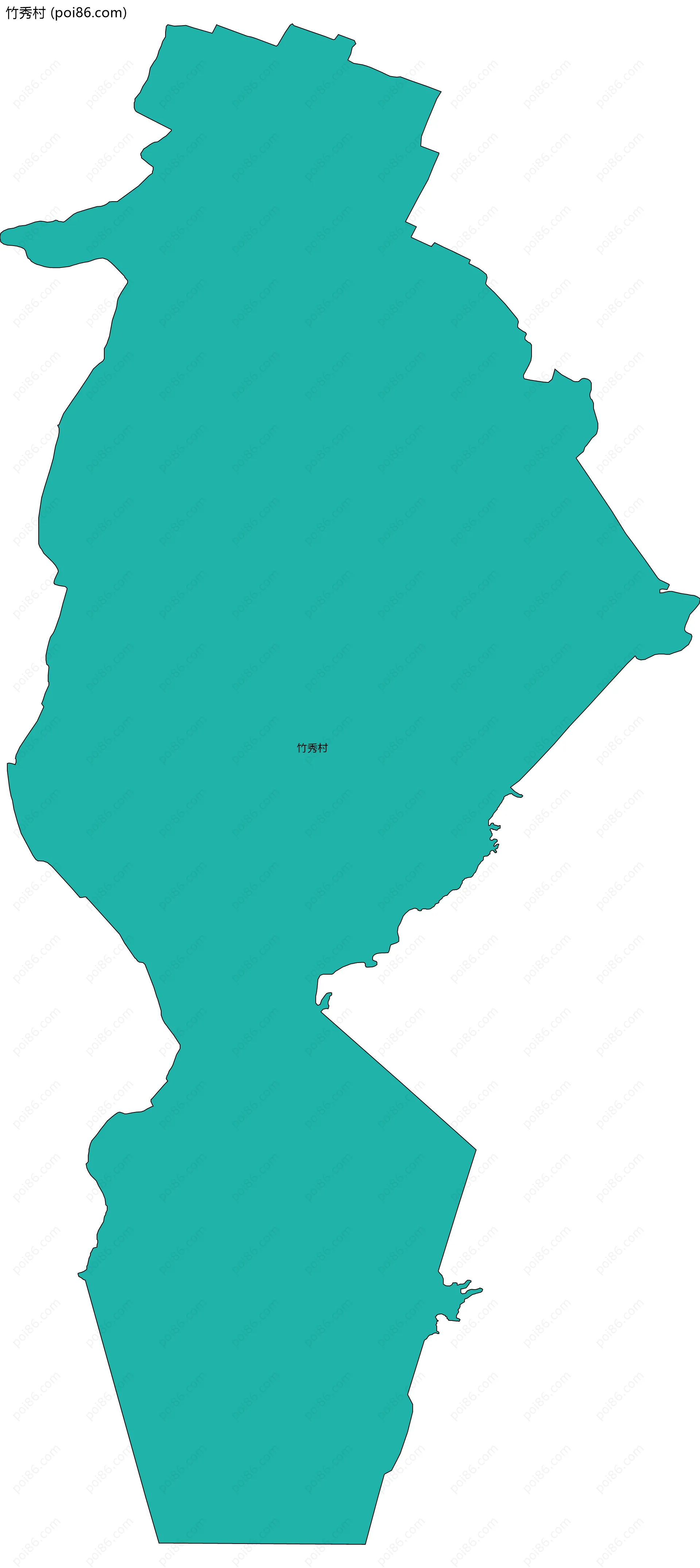 竹秀村边界地图