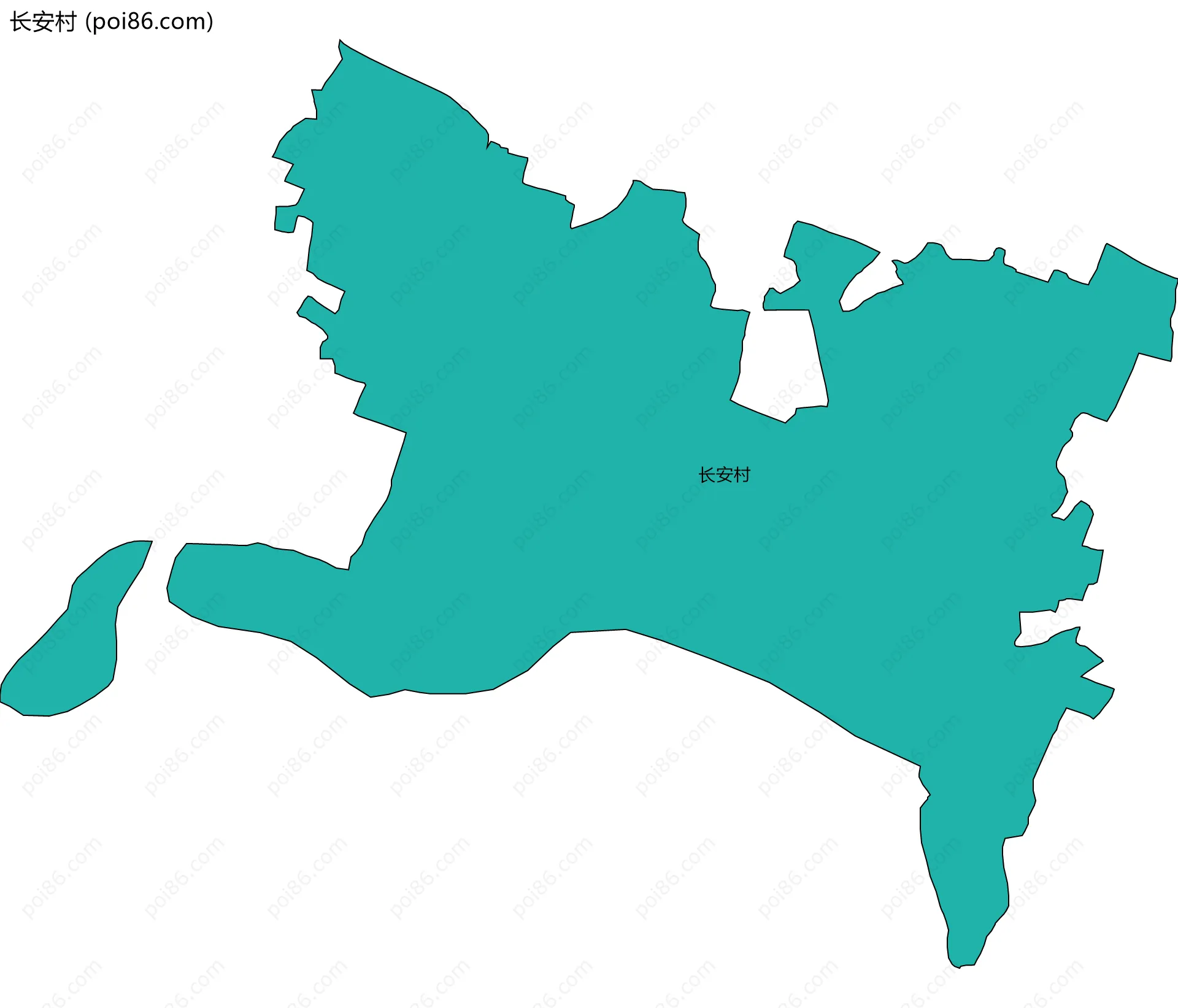 长安村边界地图