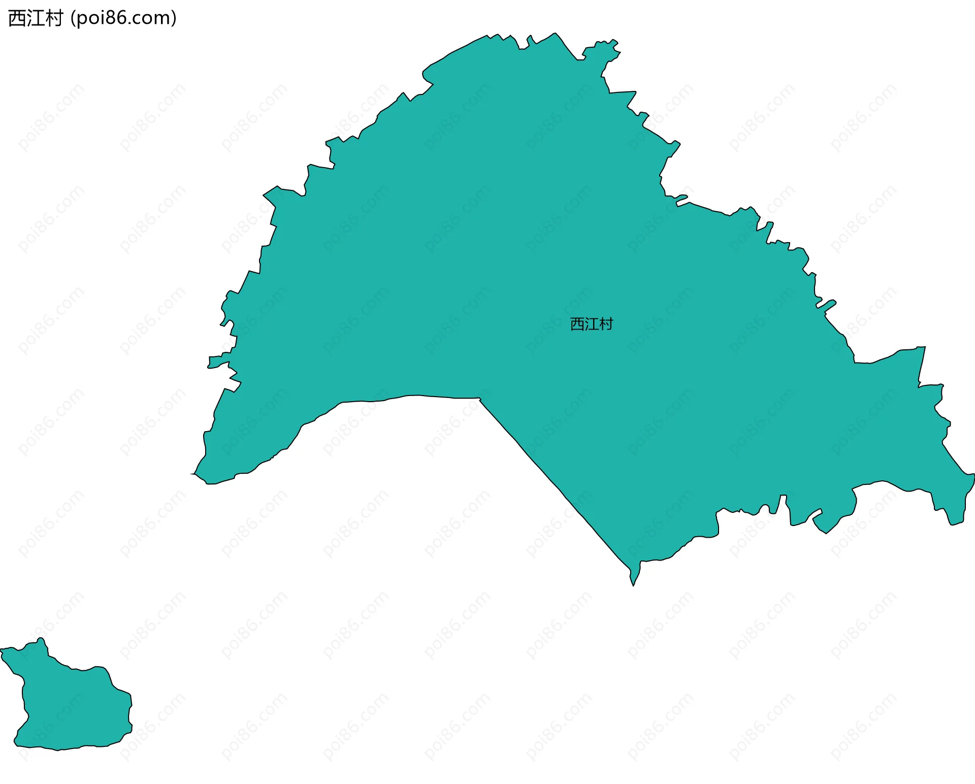 西江村边界地图