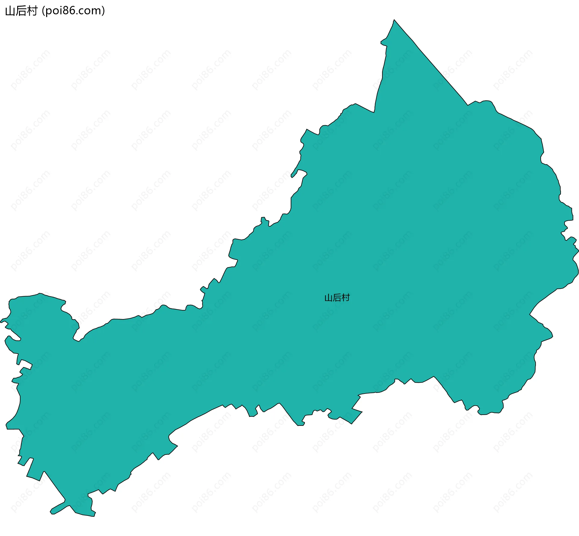 山后村边界地图