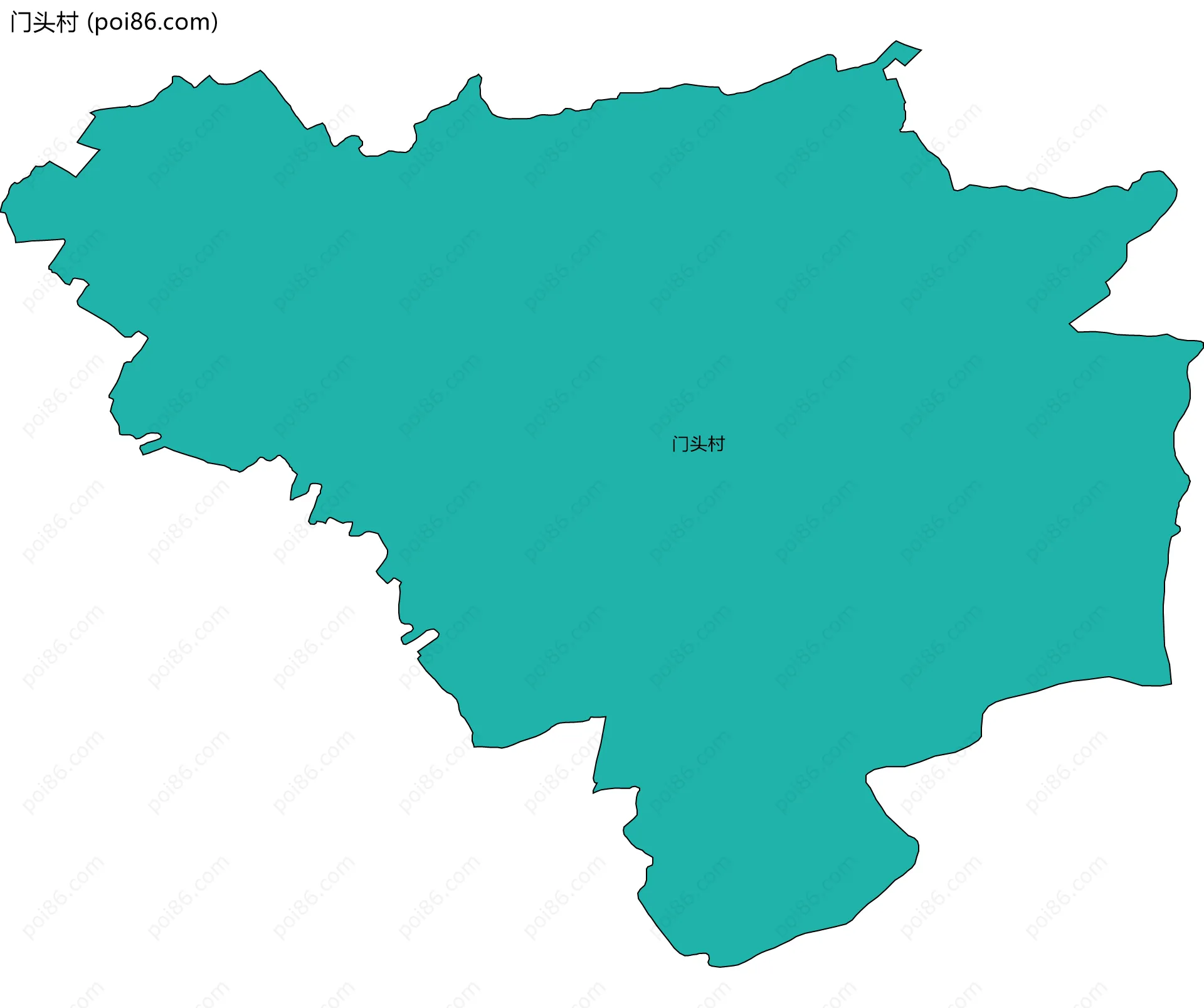 门头村边界地图