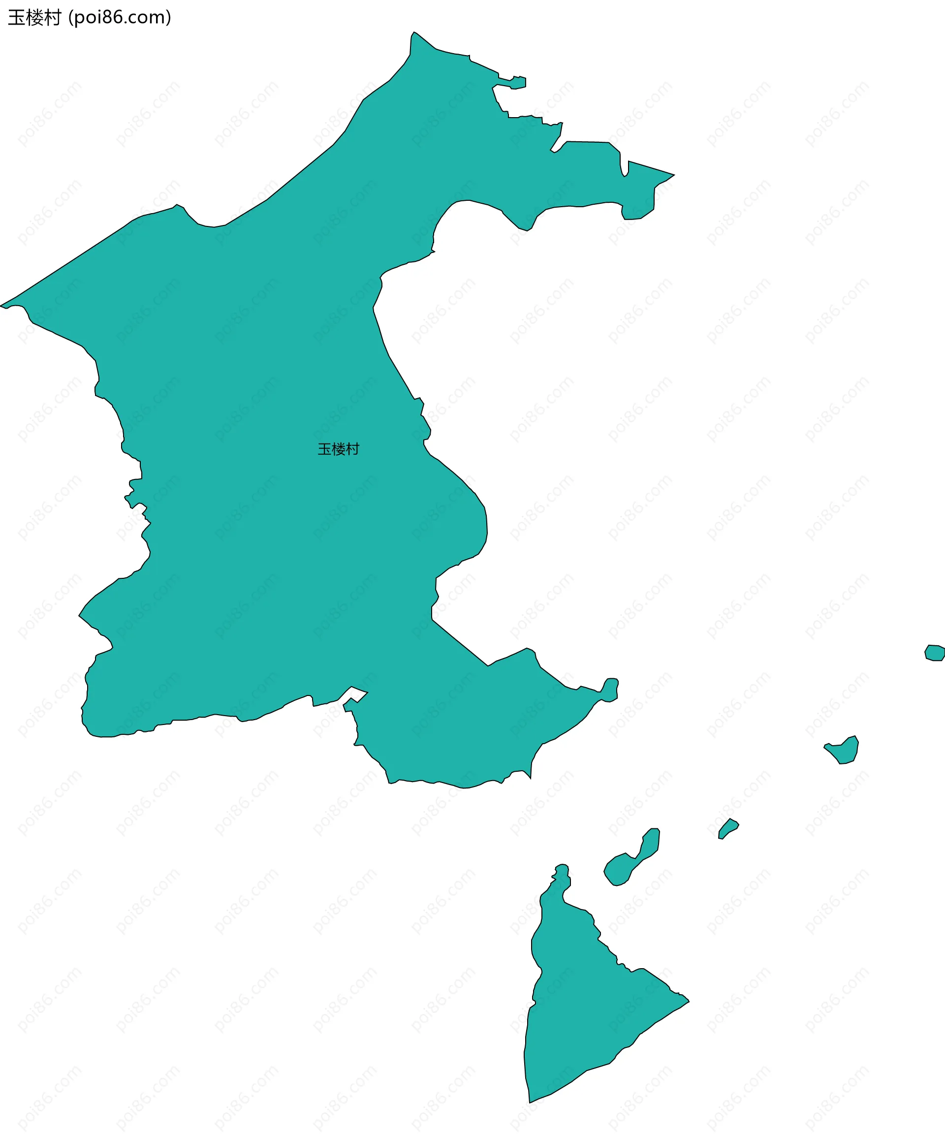 玉楼村边界地图