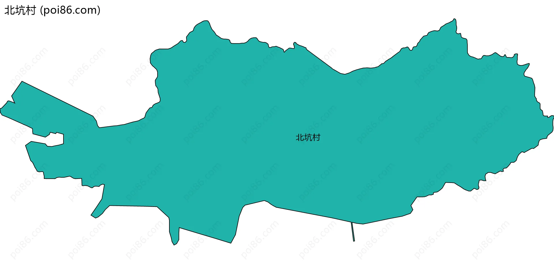 北坑村边界地图